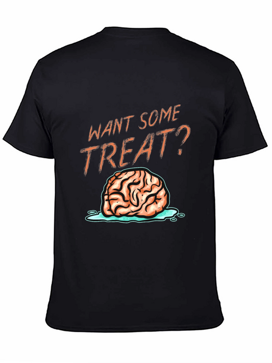 Want Some Treat? Brain Graphic T-Shirt