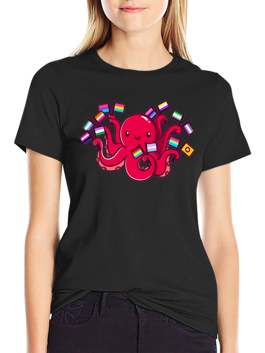 Pride Octopus Black T-Shirt
