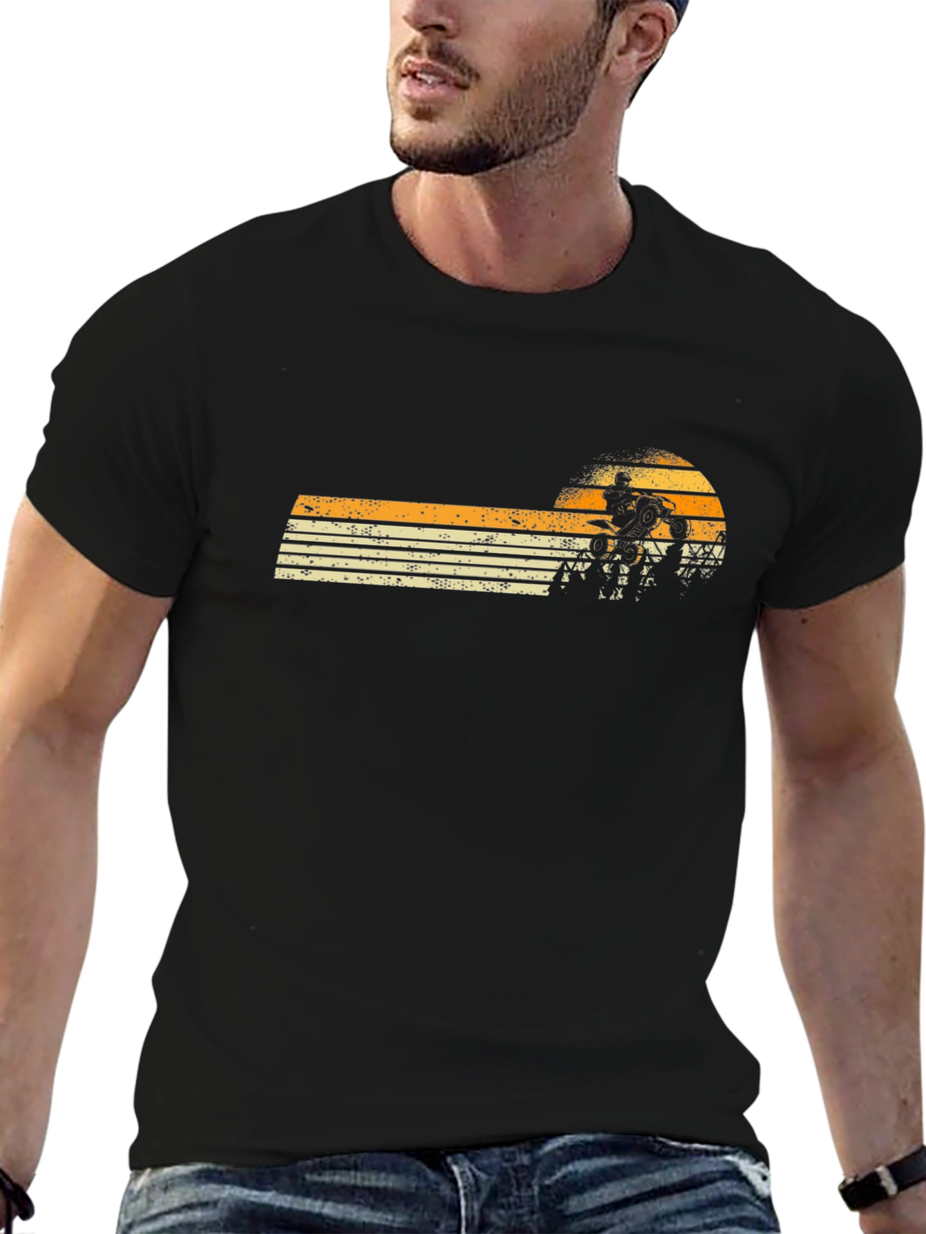 Retro Sunset Motocross T-Shirt