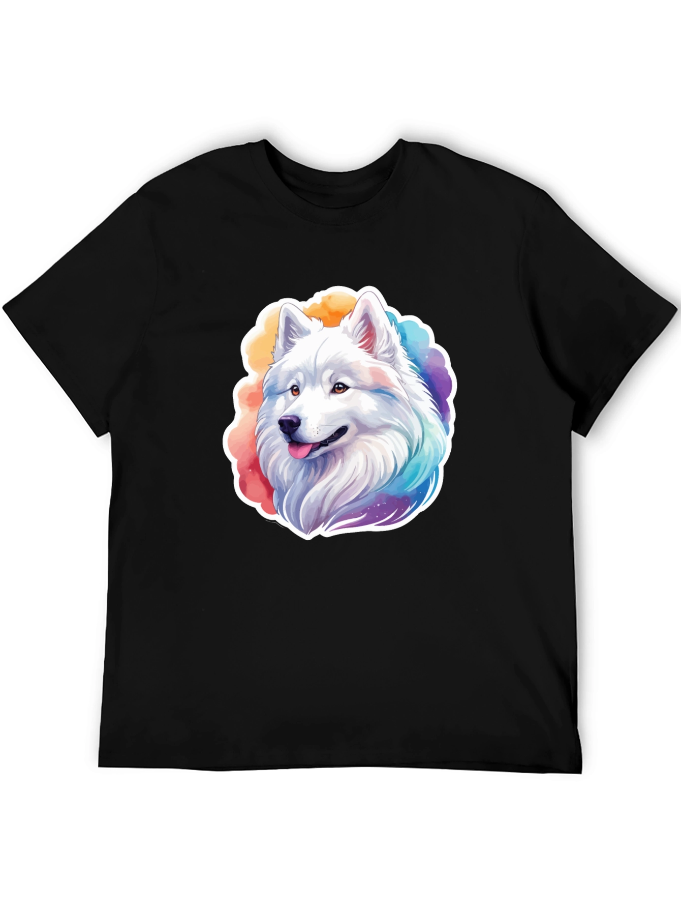 Rainbow Husky Graphic Tee - Cute Dog Lovers Shirt