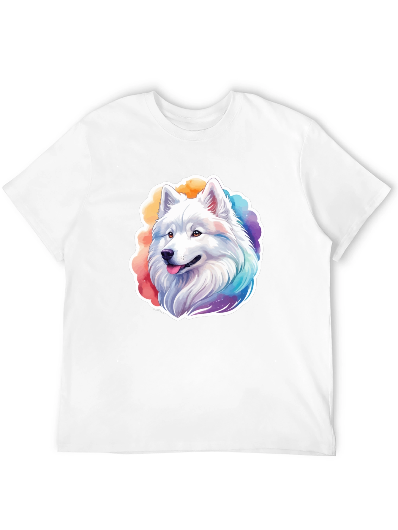 Rainbow Husky Graphic Tee - Cute Dog Lovers Shirt