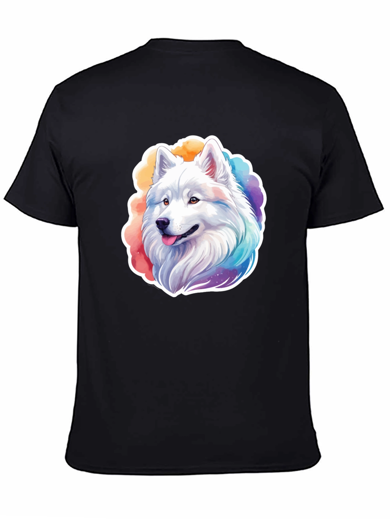 Rainbow Husky Graphic Tee - Cute Dog Lovers Shirt