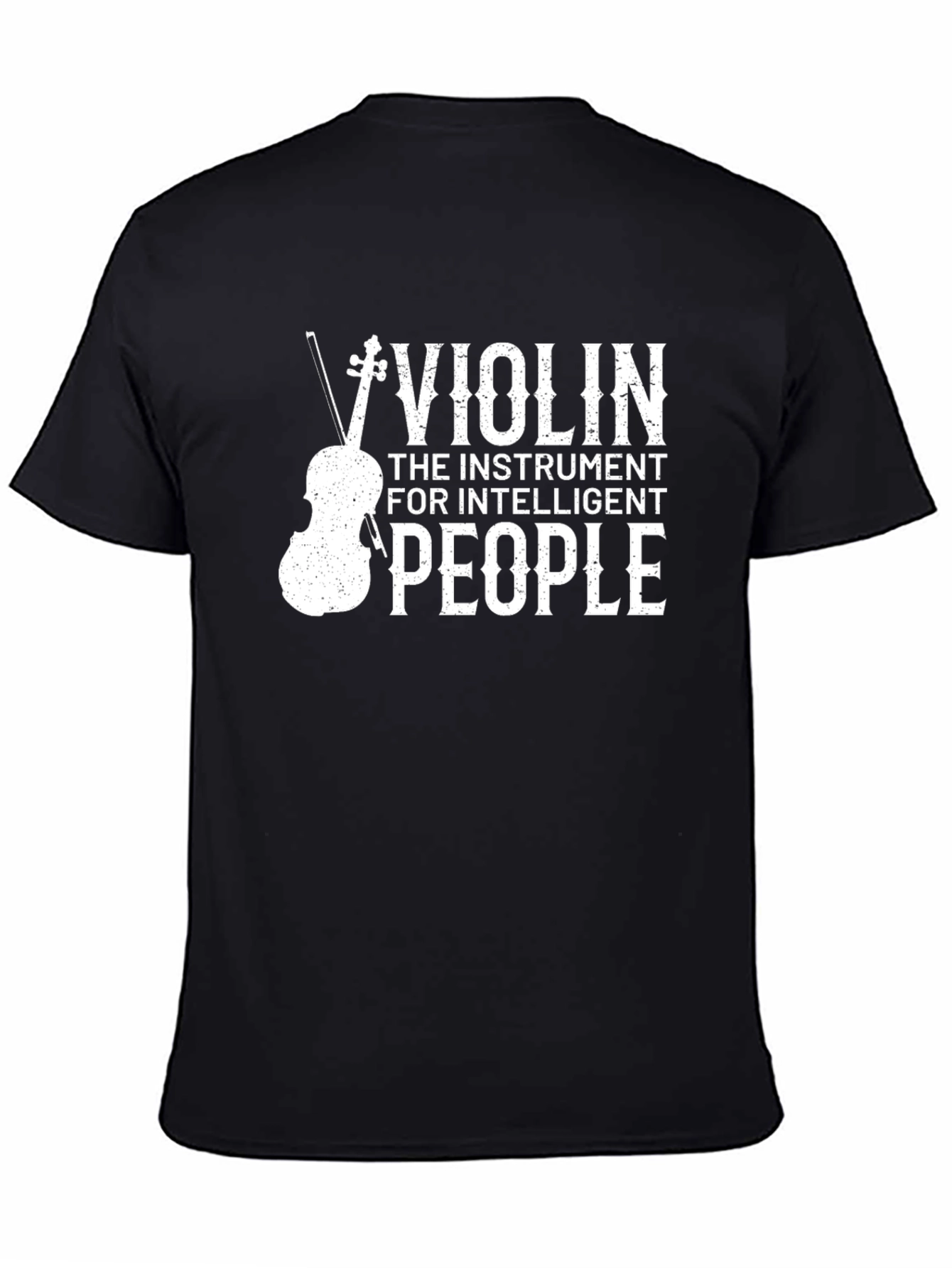 Violin Intelligent People Black T-Shirt