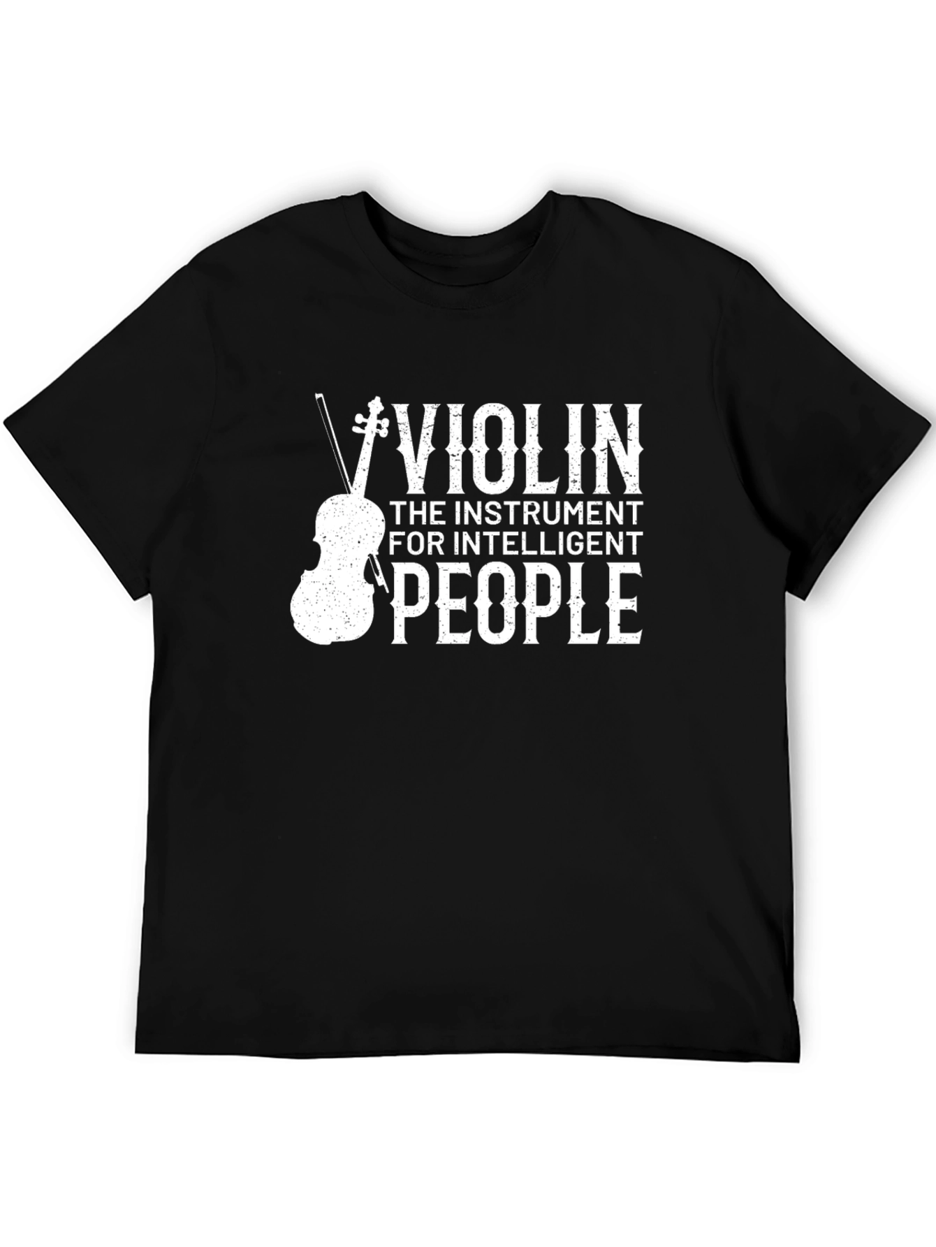 Violin Intelligent People Black T-Shirt