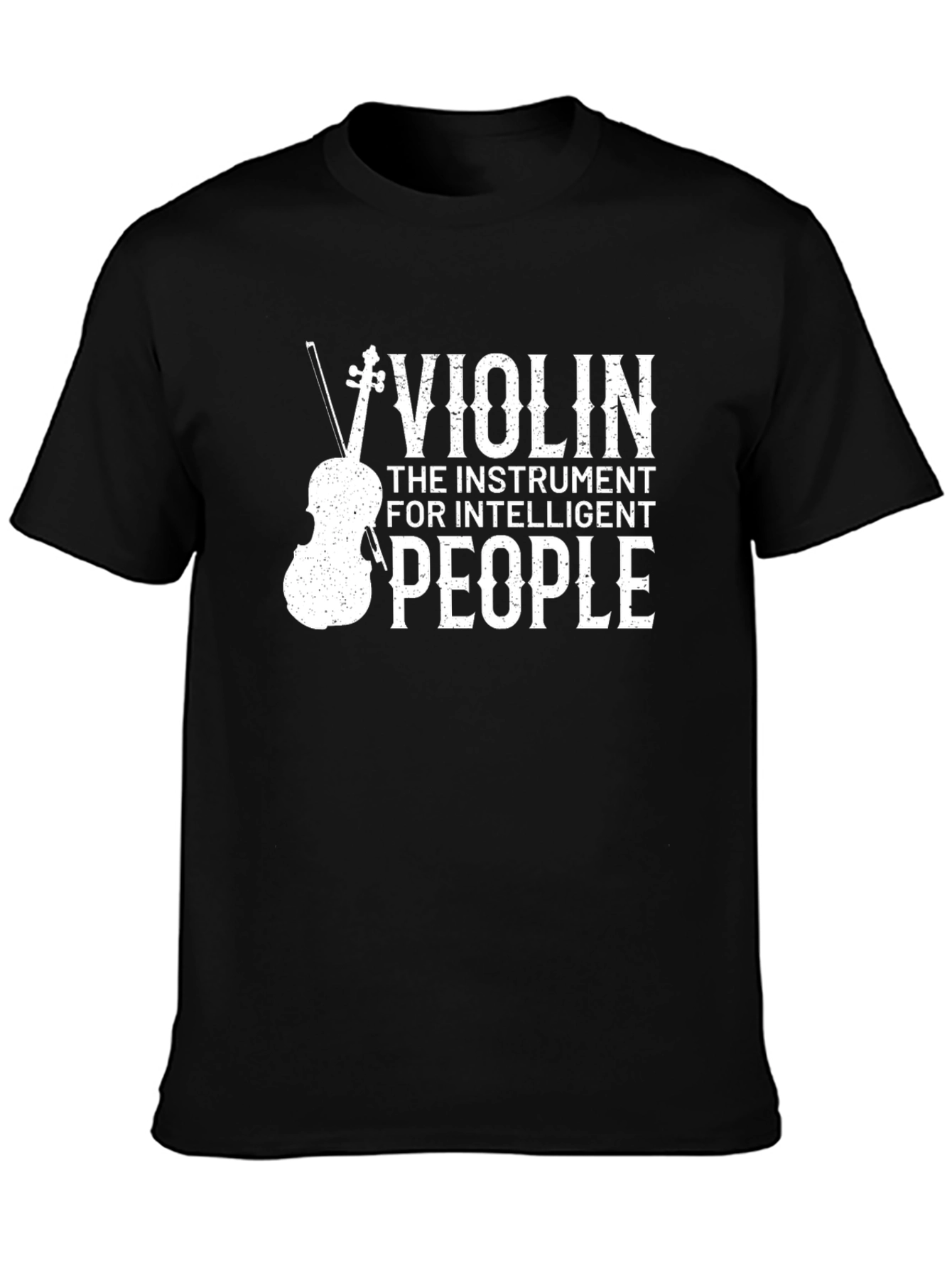 Violin Intelligent People Black T-Shirt