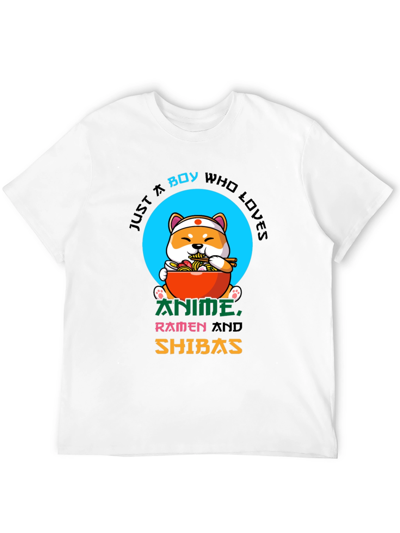 Anime Ramen Shiba Inu T-Shirt