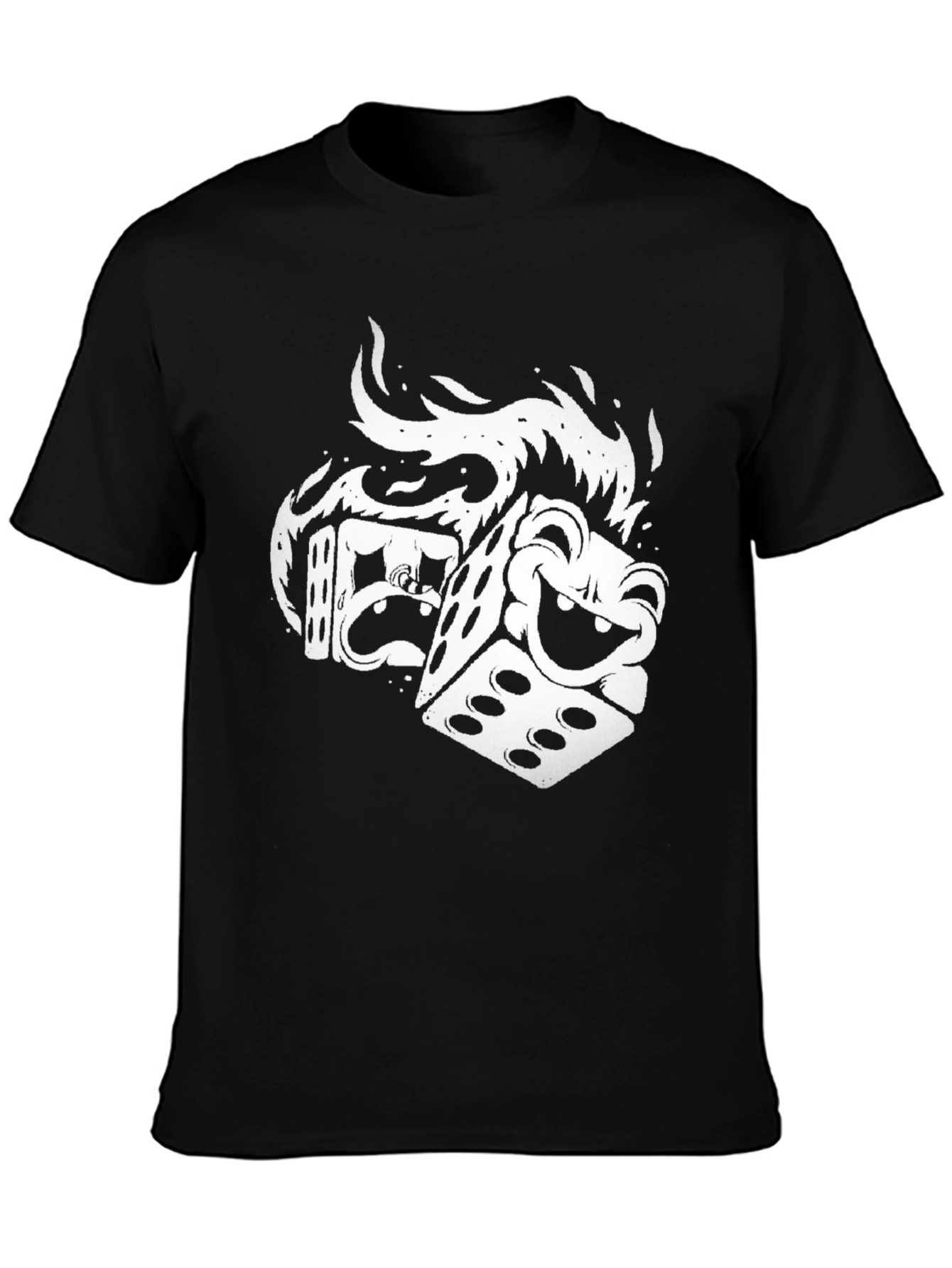 Dice Graphic Tee - Black Unique Design