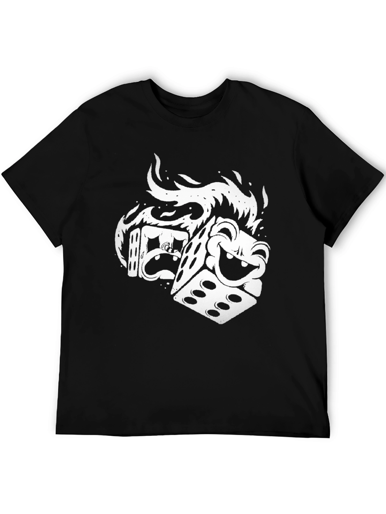 Dice Graphic Tee - Black Unique Design