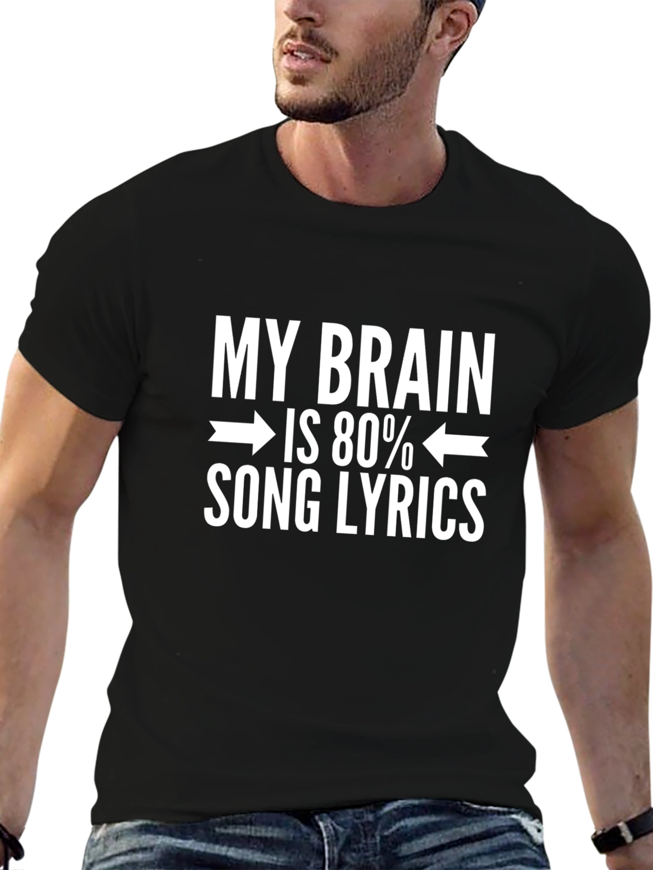My Brain is 80% Song Lyrics T-Shirt