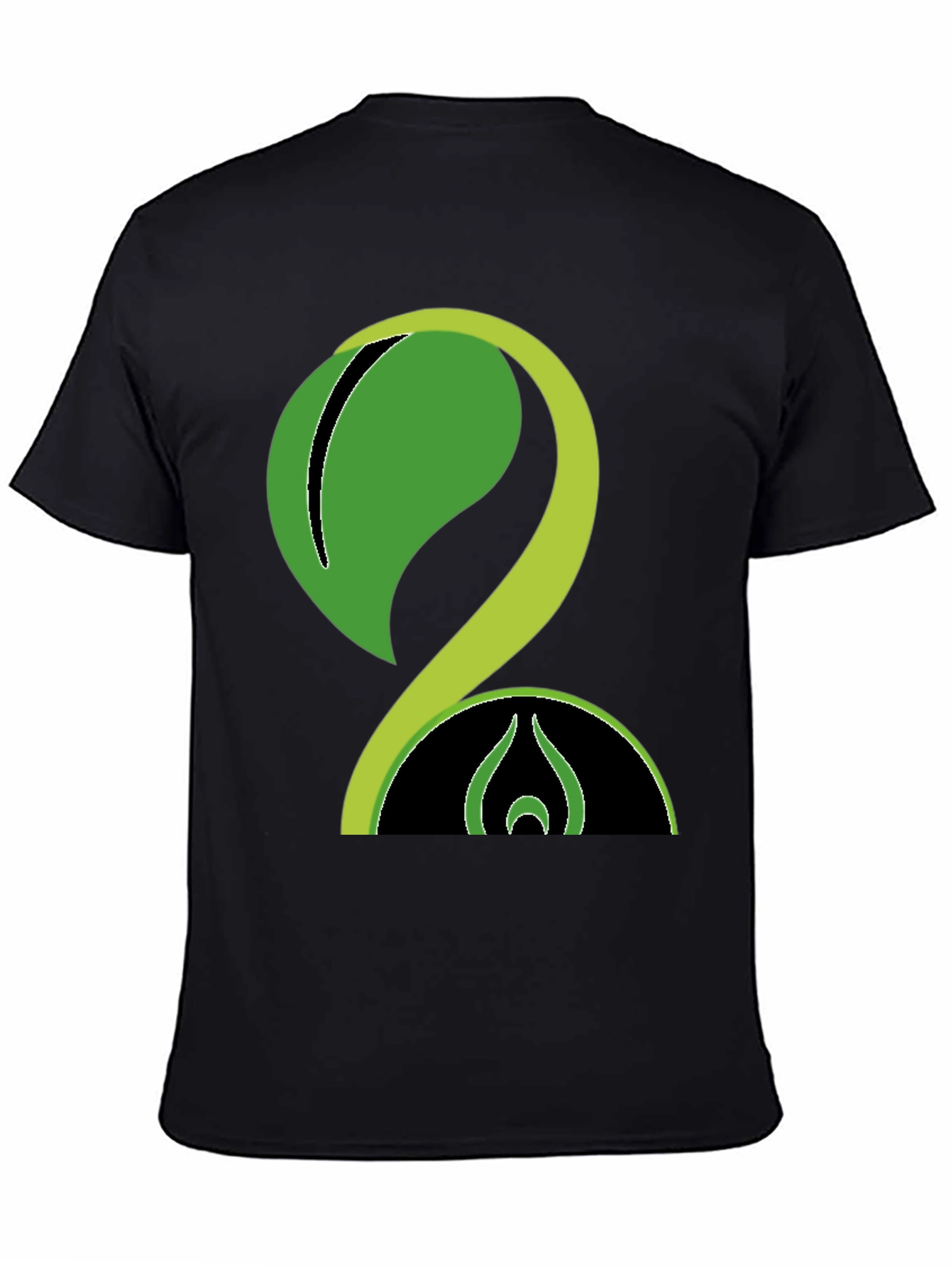 Nature Inspired Graphic Print Black Tee