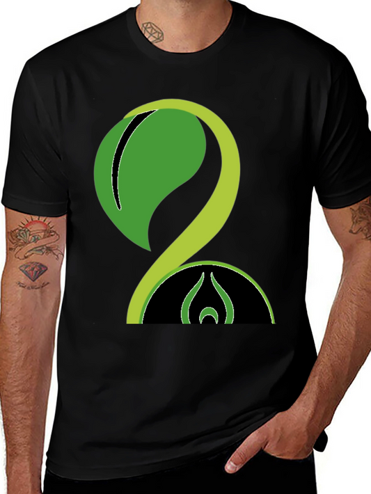 Nature Inspired Graphic Print Black Tee
