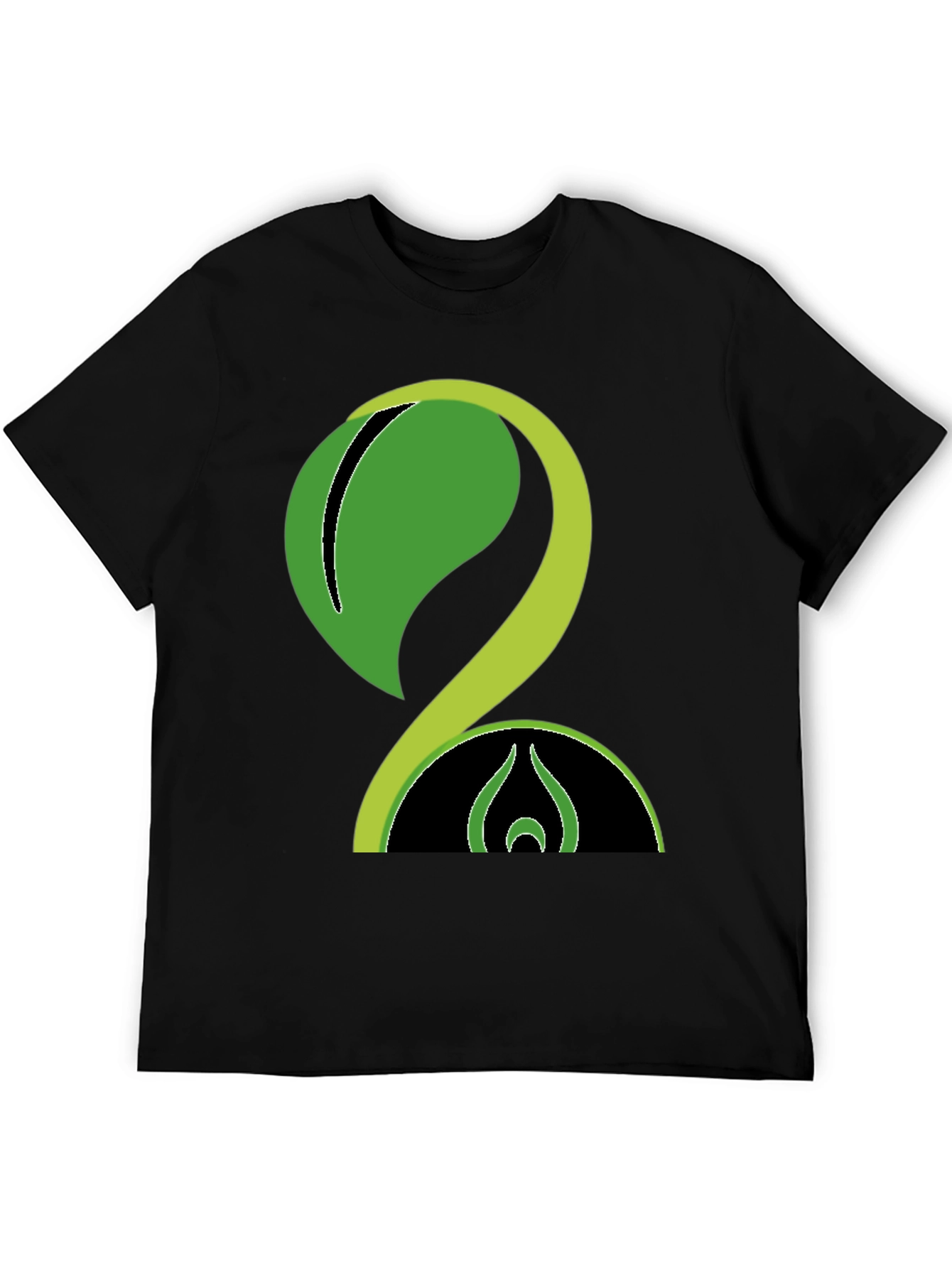 Nature Inspired Graphic Print Black Tee
