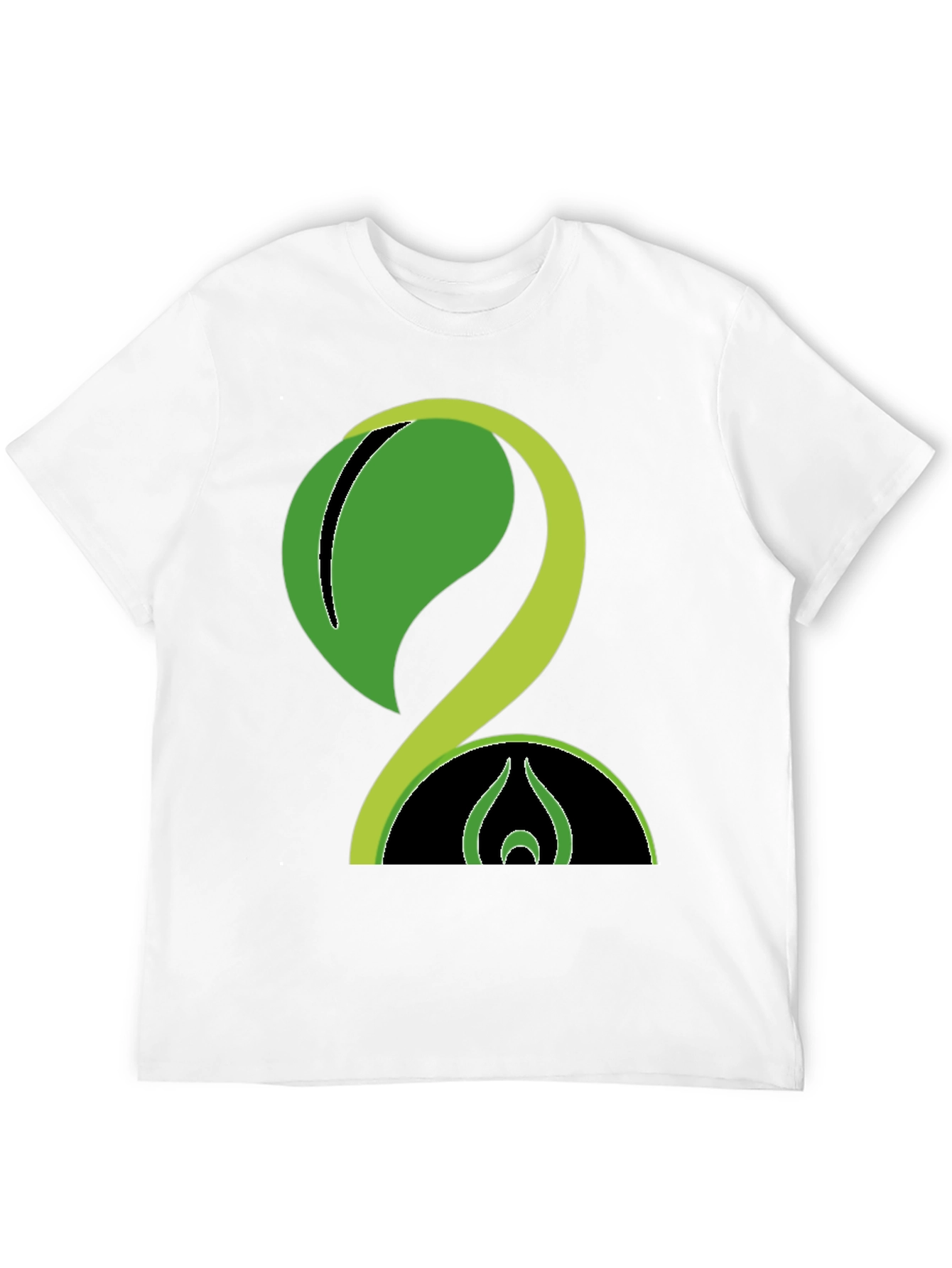 Nature Inspired Graphic Print Black Tee