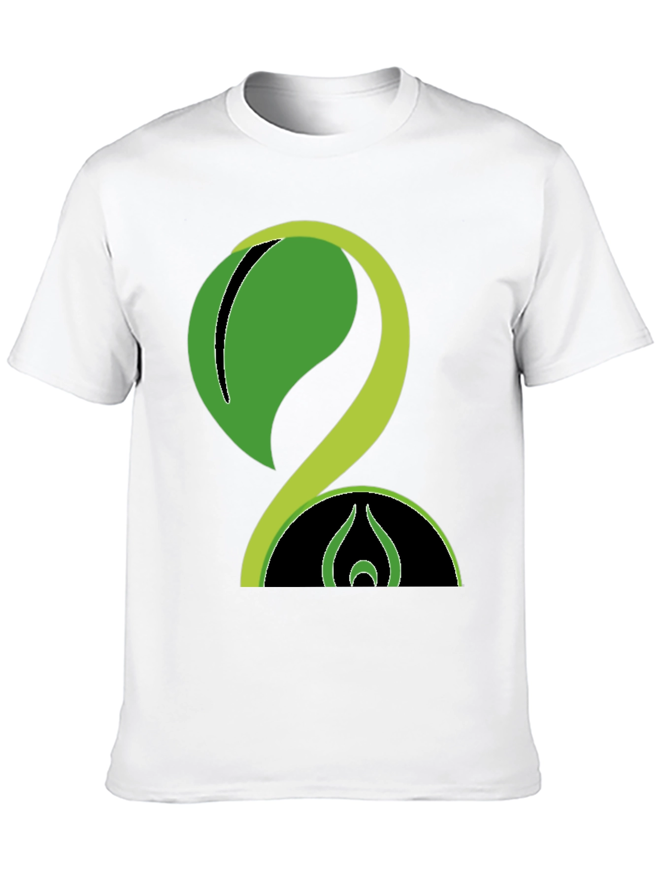Nature Inspired Graphic Print Black Tee