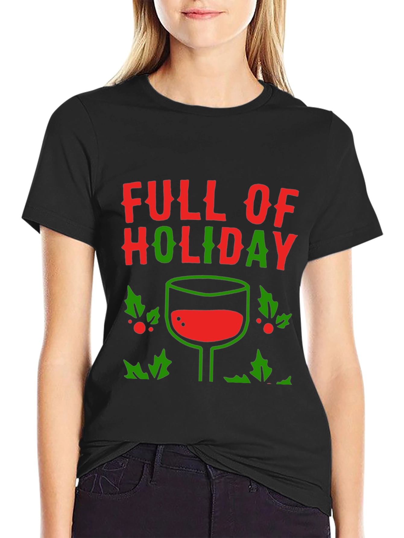 Holiday Wine T-Shirt - Festive Design