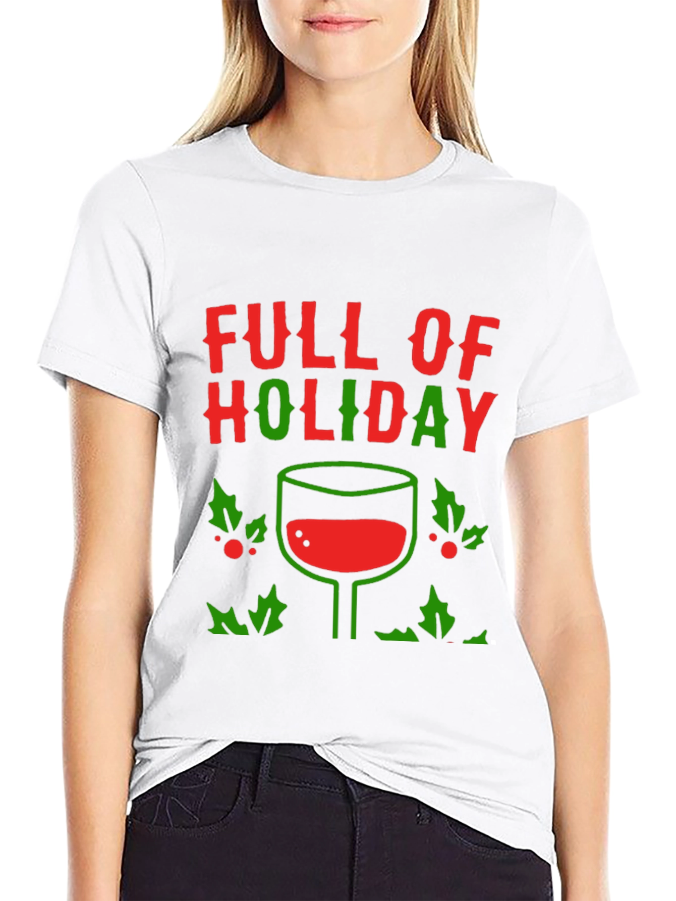 Holiday Wine T-Shirt - Festive Design