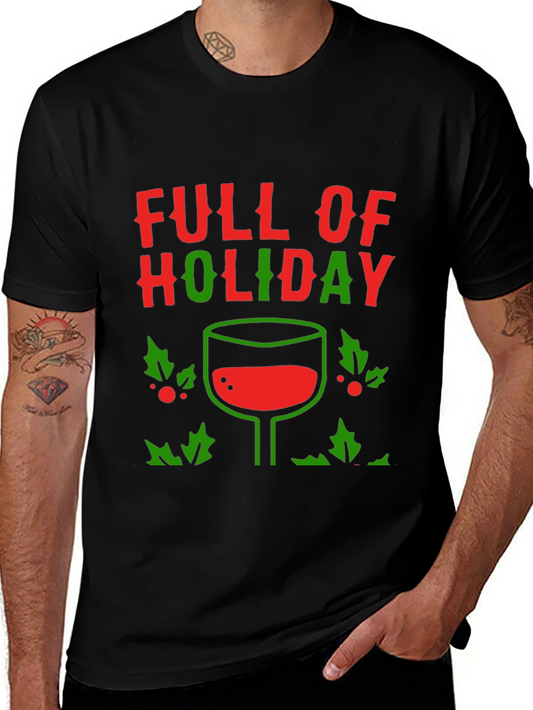 Holiday Wine T-Shirt - Festive Design