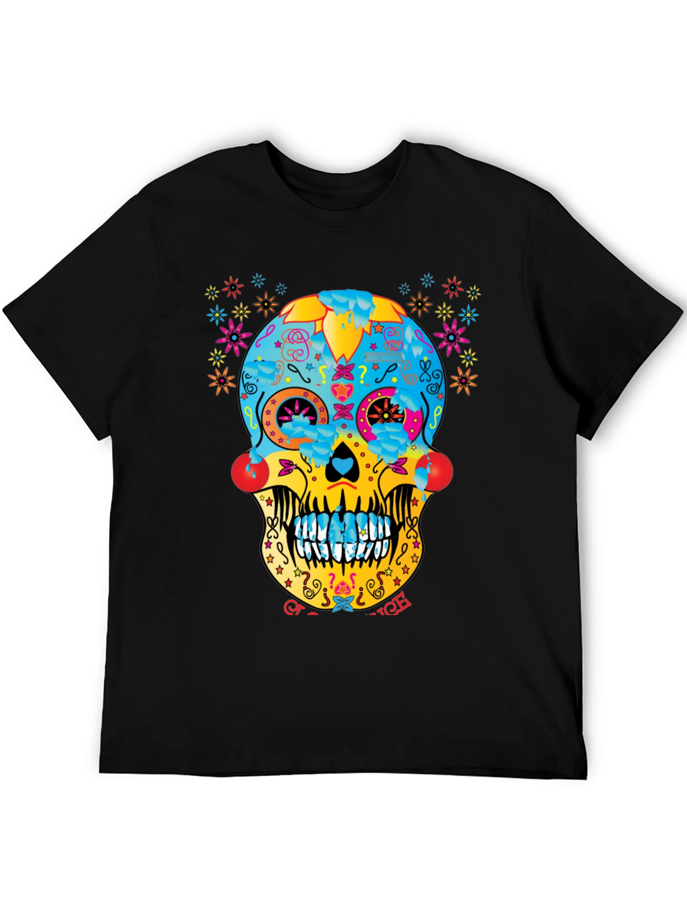 Day of the Dead Sugar Skull T-Shirt - Black