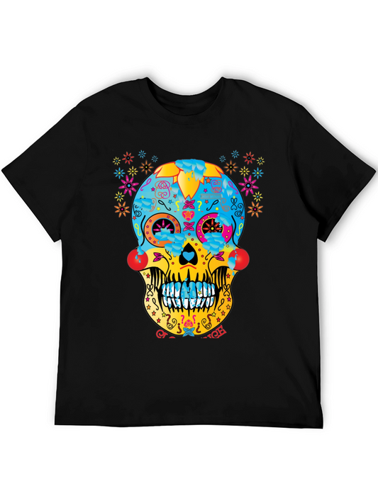 Day of the Dead Sugar Skull T-Shirt - Black