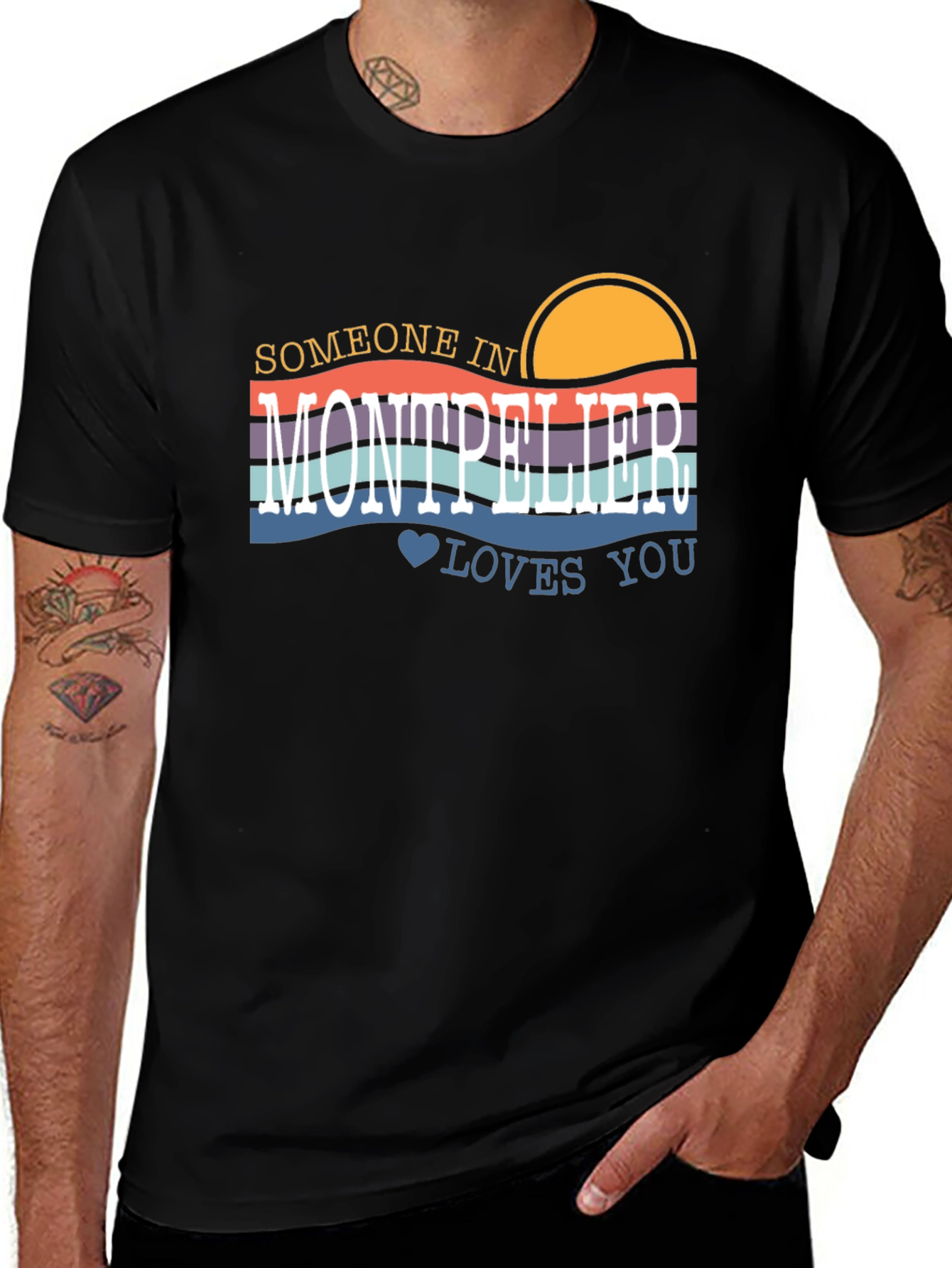 Montpellier Love Graphic Tee - Retro Style