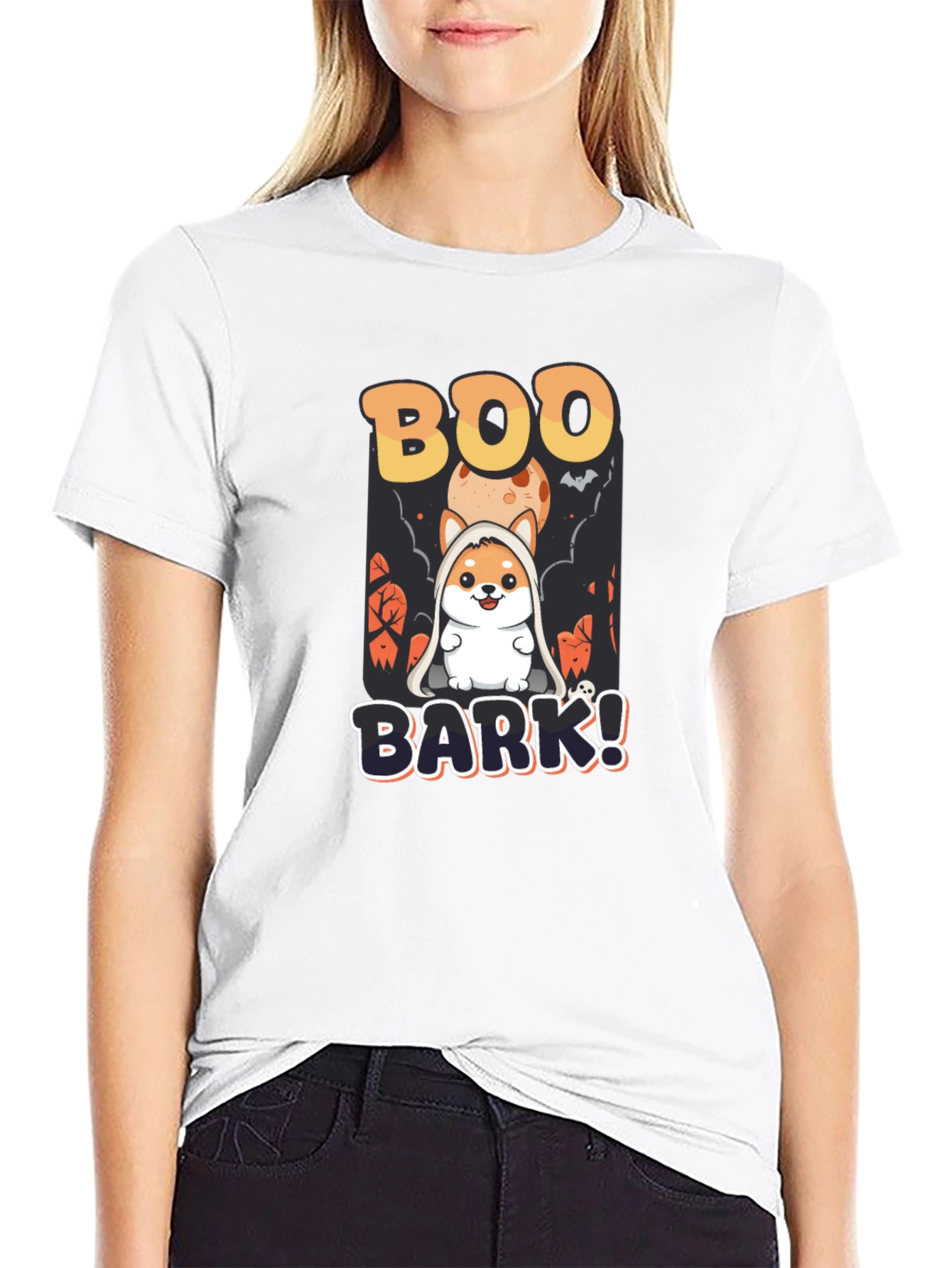 Boo Bark! Halloween Dog Graphic T-Shirt