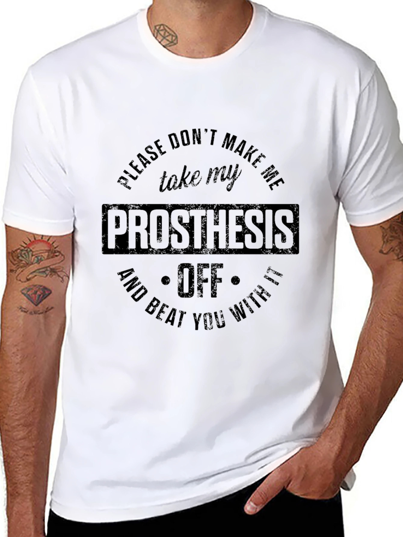 Prosthesis Graphic T-Shirt Humor Tee