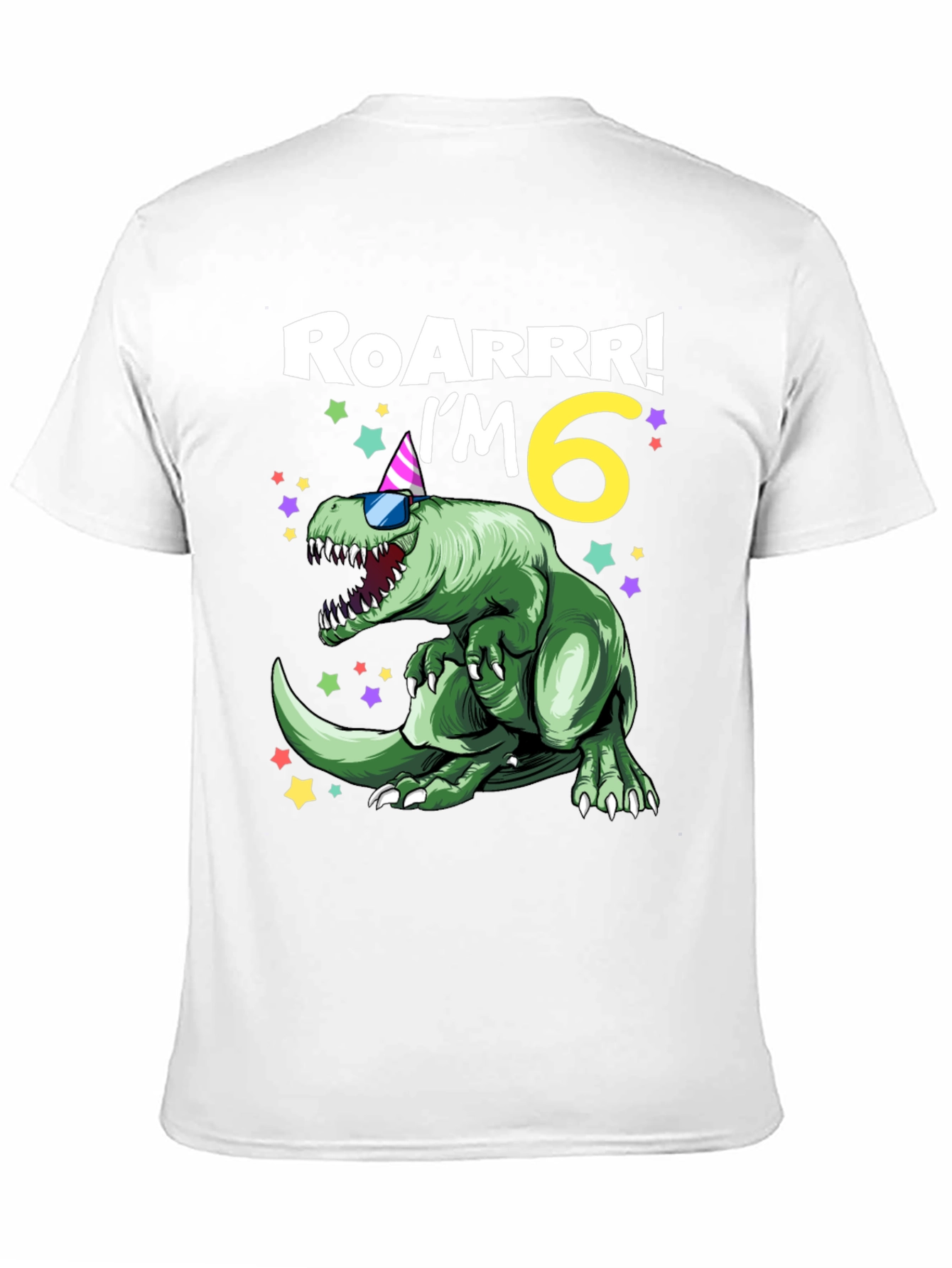 Roarrr Im 6 Dinosaur Birthday T-Shirt