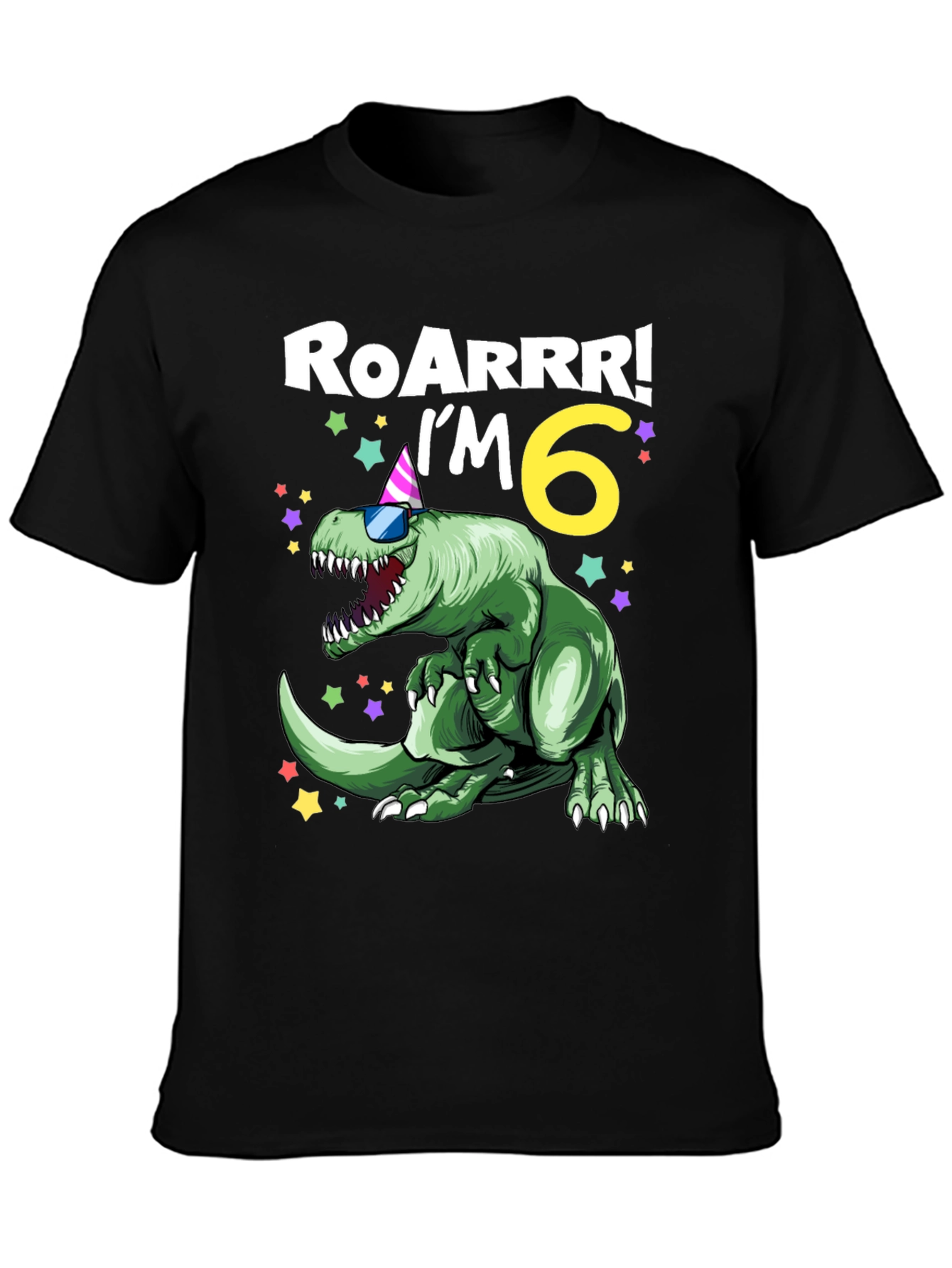 Roarrr Im 6 Dinosaur Birthday T-Shirt