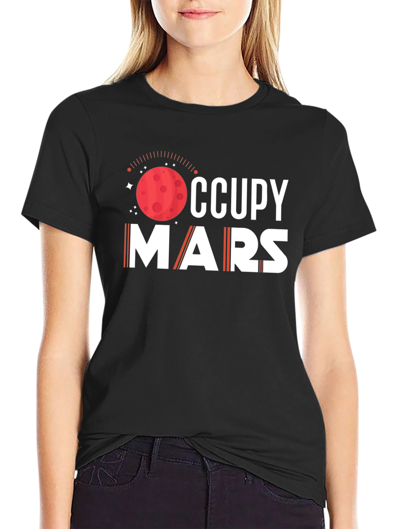 Occupy Mars Graphic T-Shirt - Space Exploration Tee