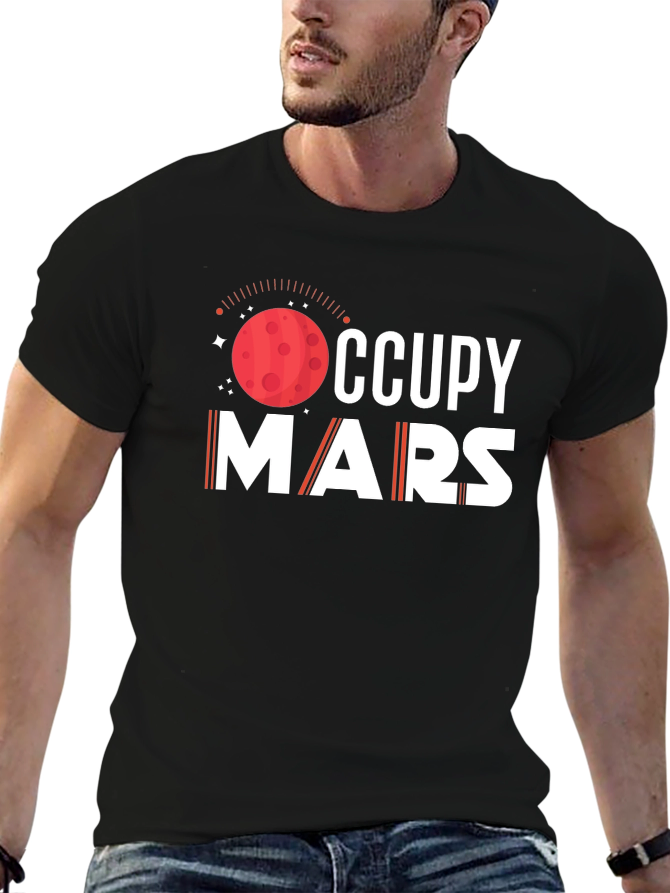 Occupy Mars Graphic T-Shirt - Space Exploration Tee