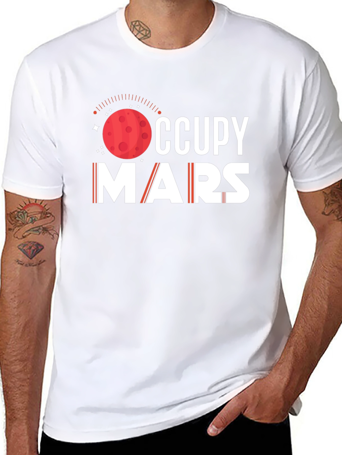 Occupy Mars Graphic T-Shirt - Space Exploration Tee