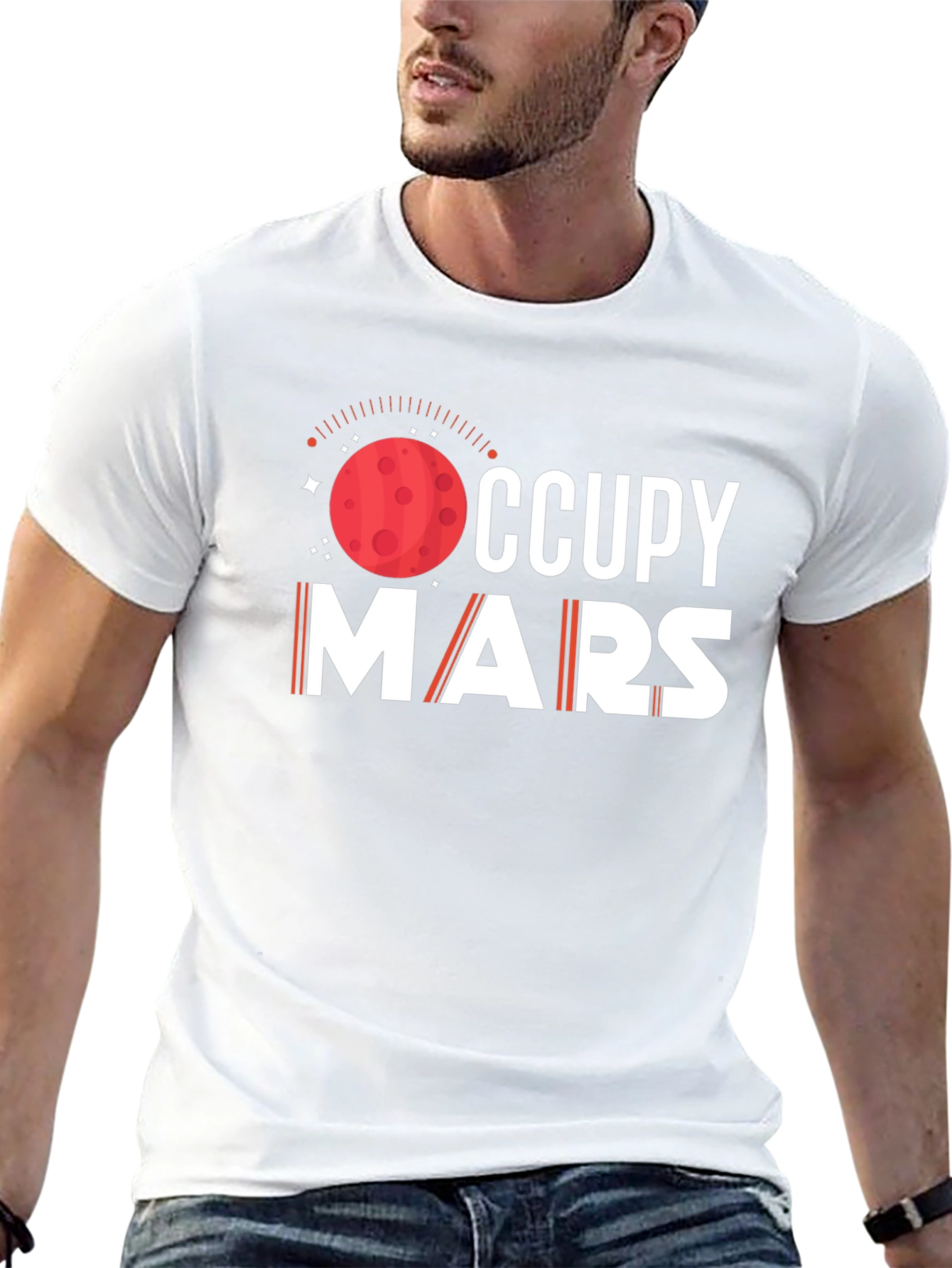 Occupy Mars Graphic T-Shirt - Space Exploration Tee