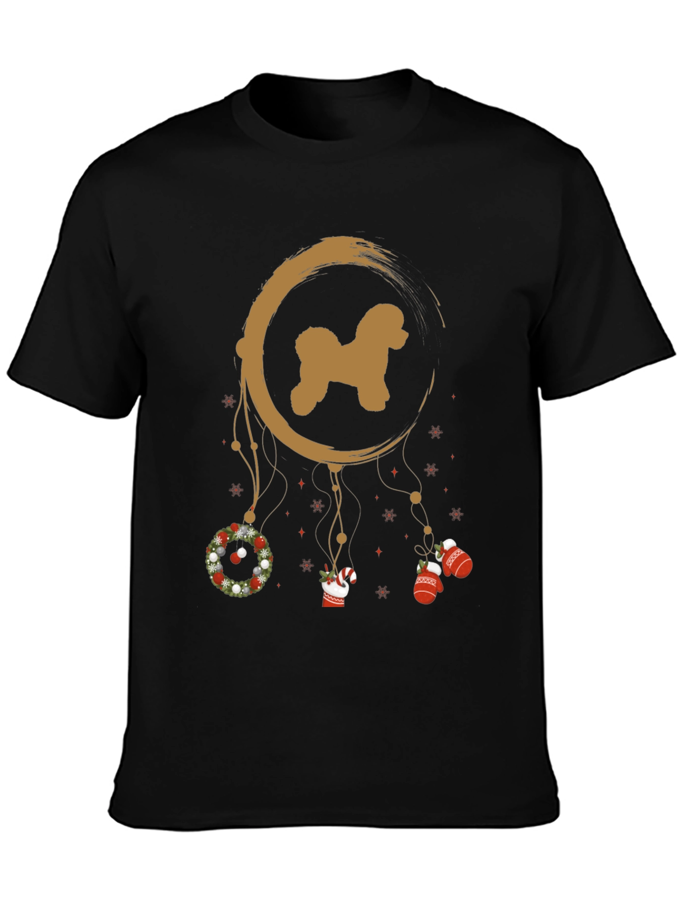 Christmas Poodle Dreamcatcher T-Shirt