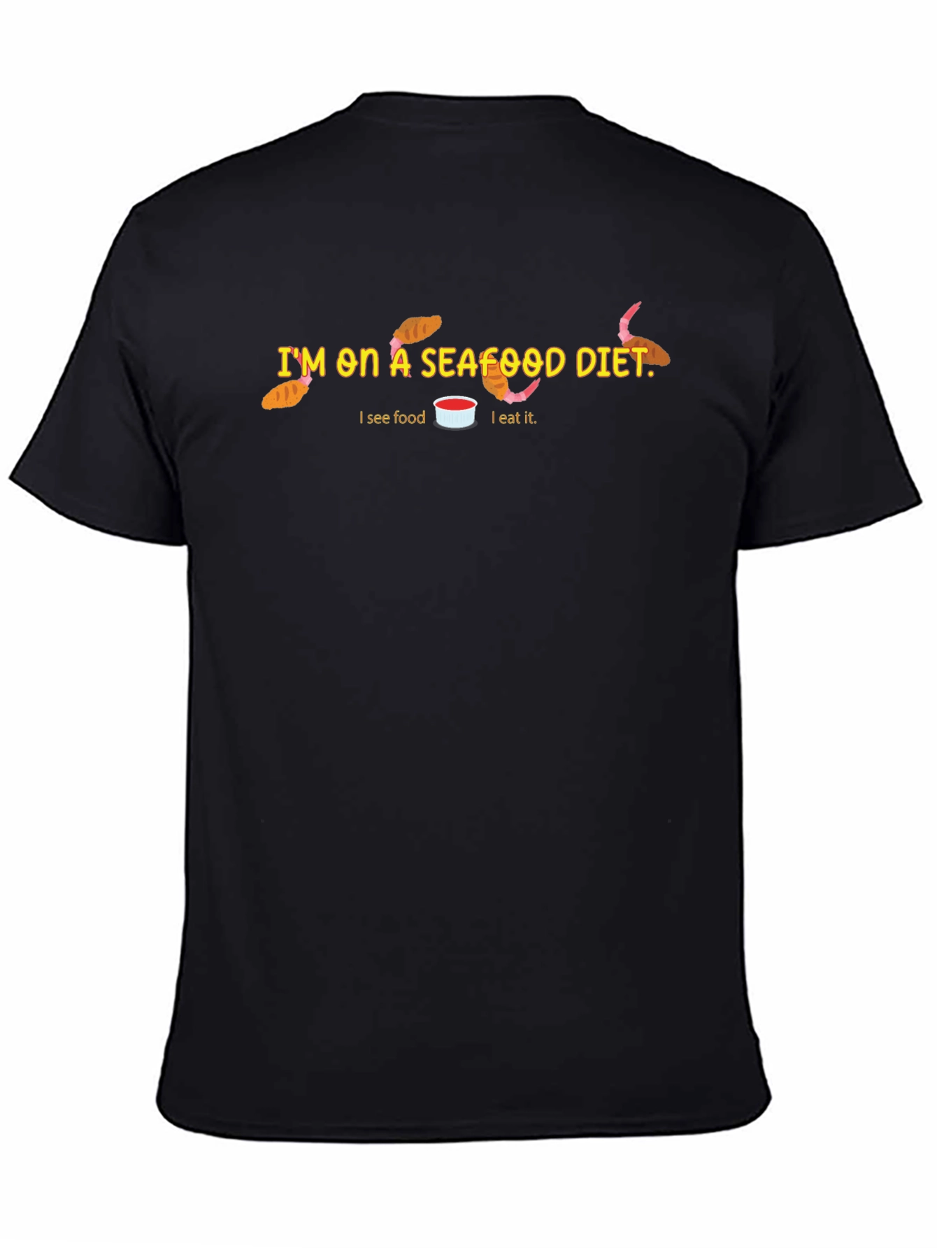 Seafood Diet Funny Graphic T-Shirt