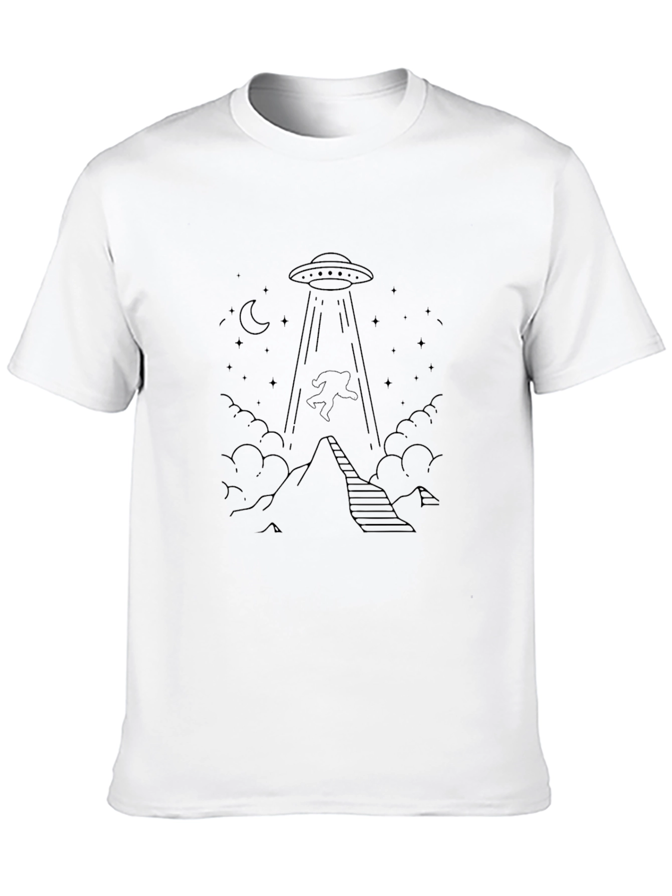 UFO Abduction T-Shirt - Bigfoot Design