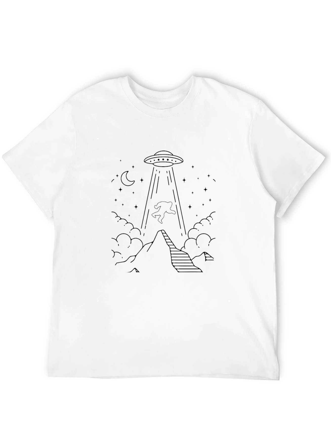 UFO Abduction T-Shirt - Bigfoot Design