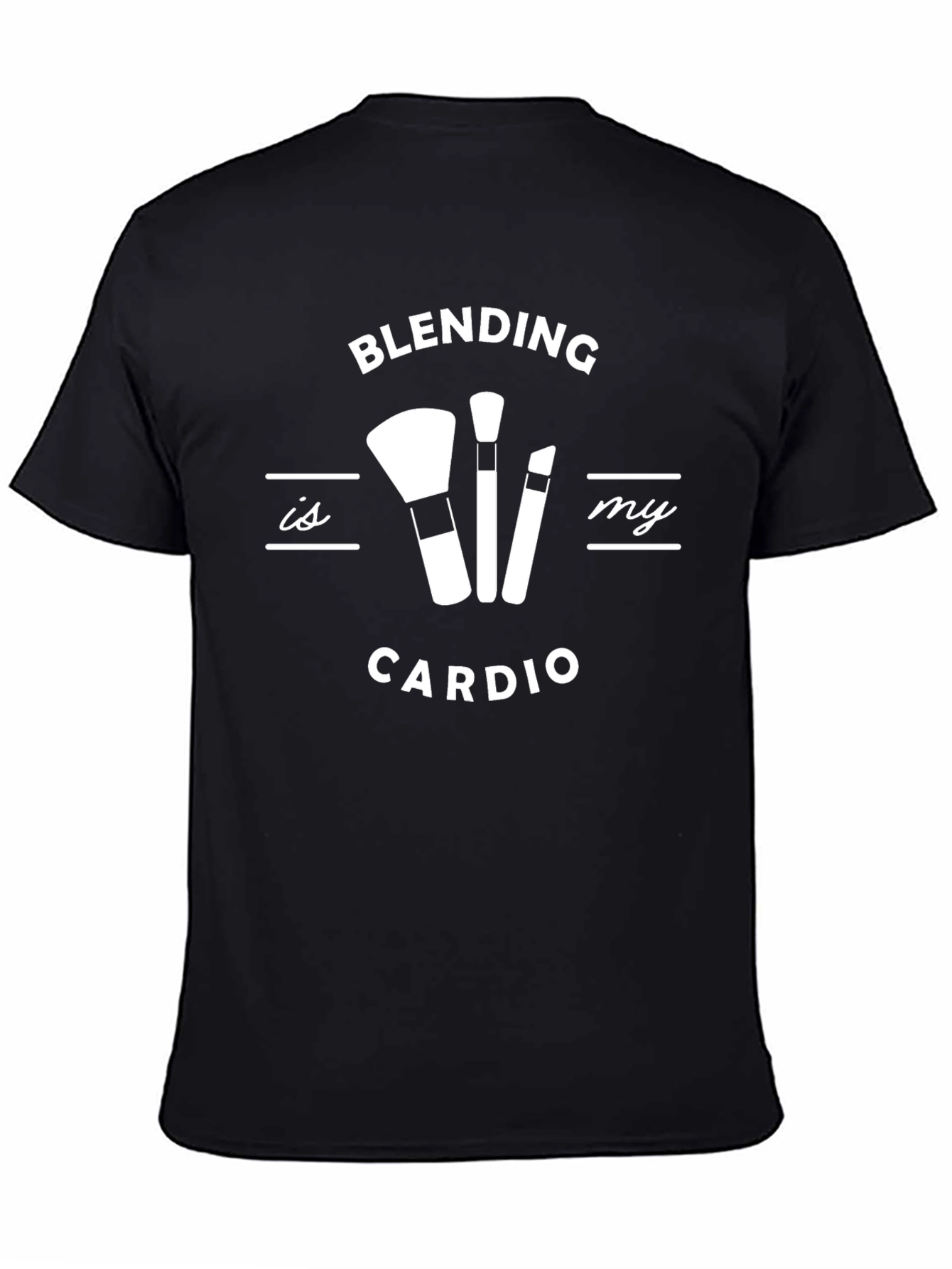 Blending Is My Cardio Black T-Shirt