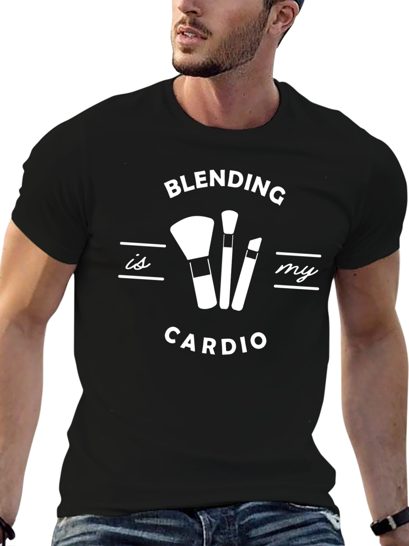 Blending Is My Cardio Black T-Shirt