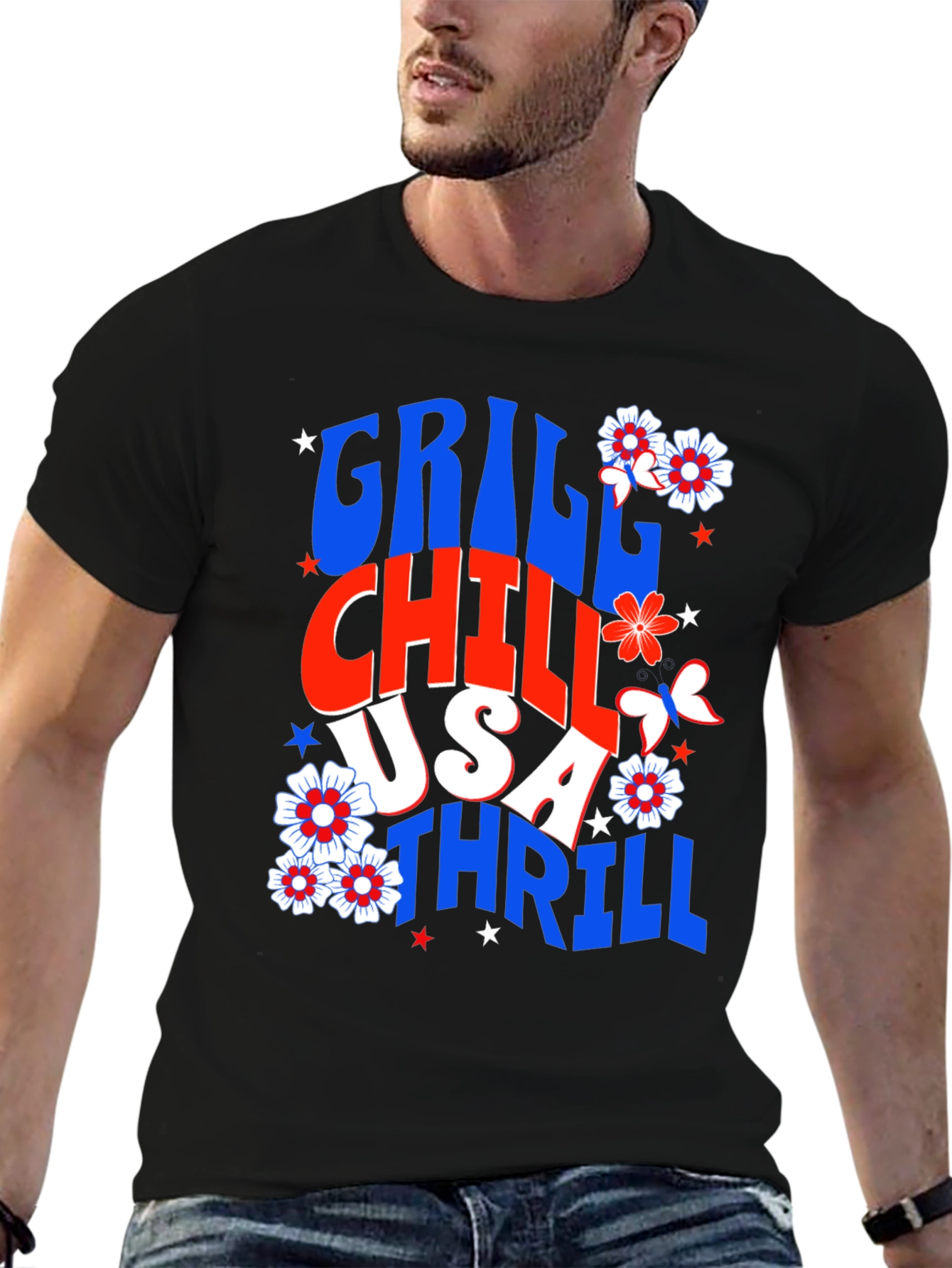 Grill Chill USA Thrill Graphic Tee