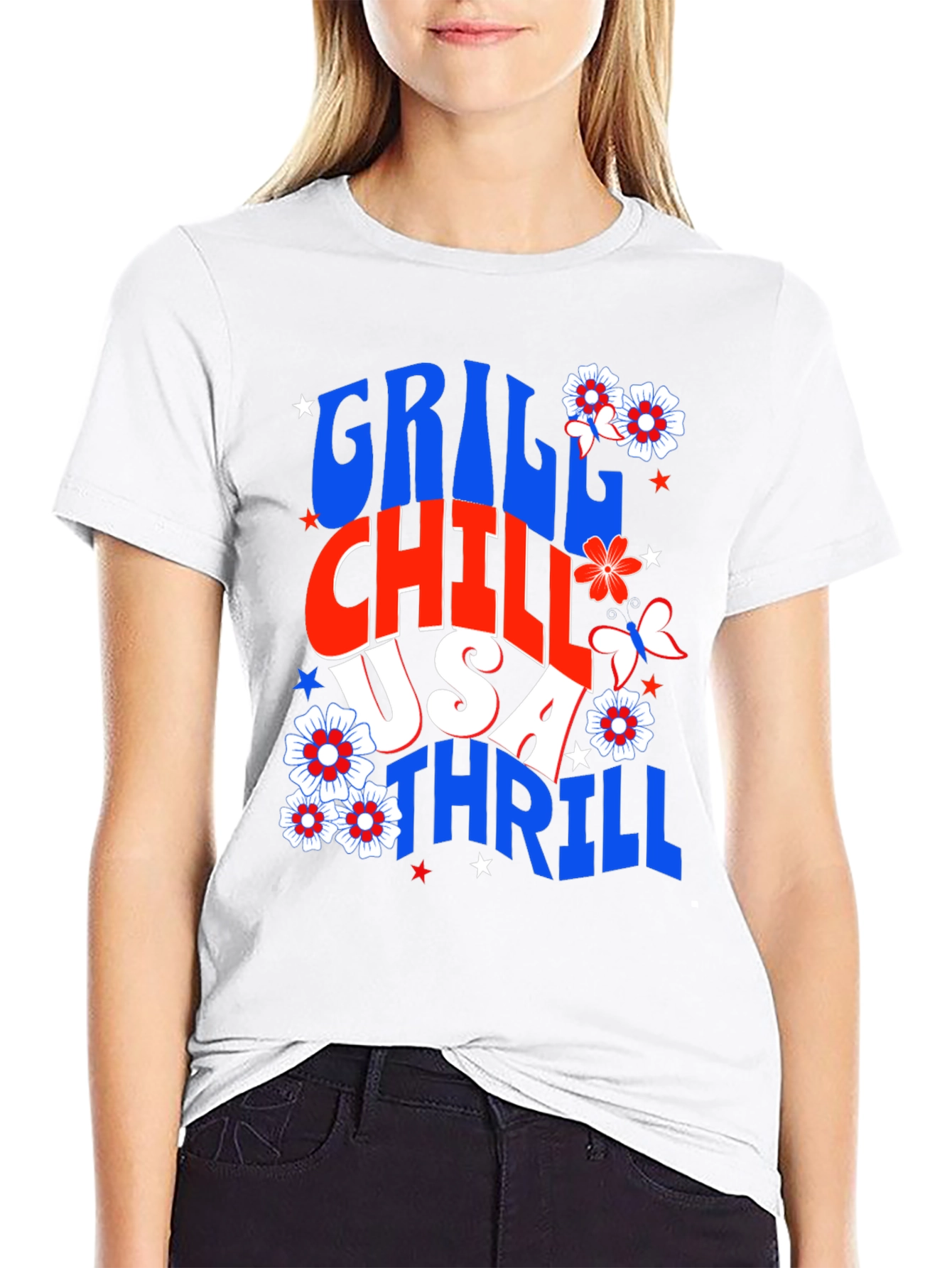 Grill Chill USA Thrill Graphic Tee