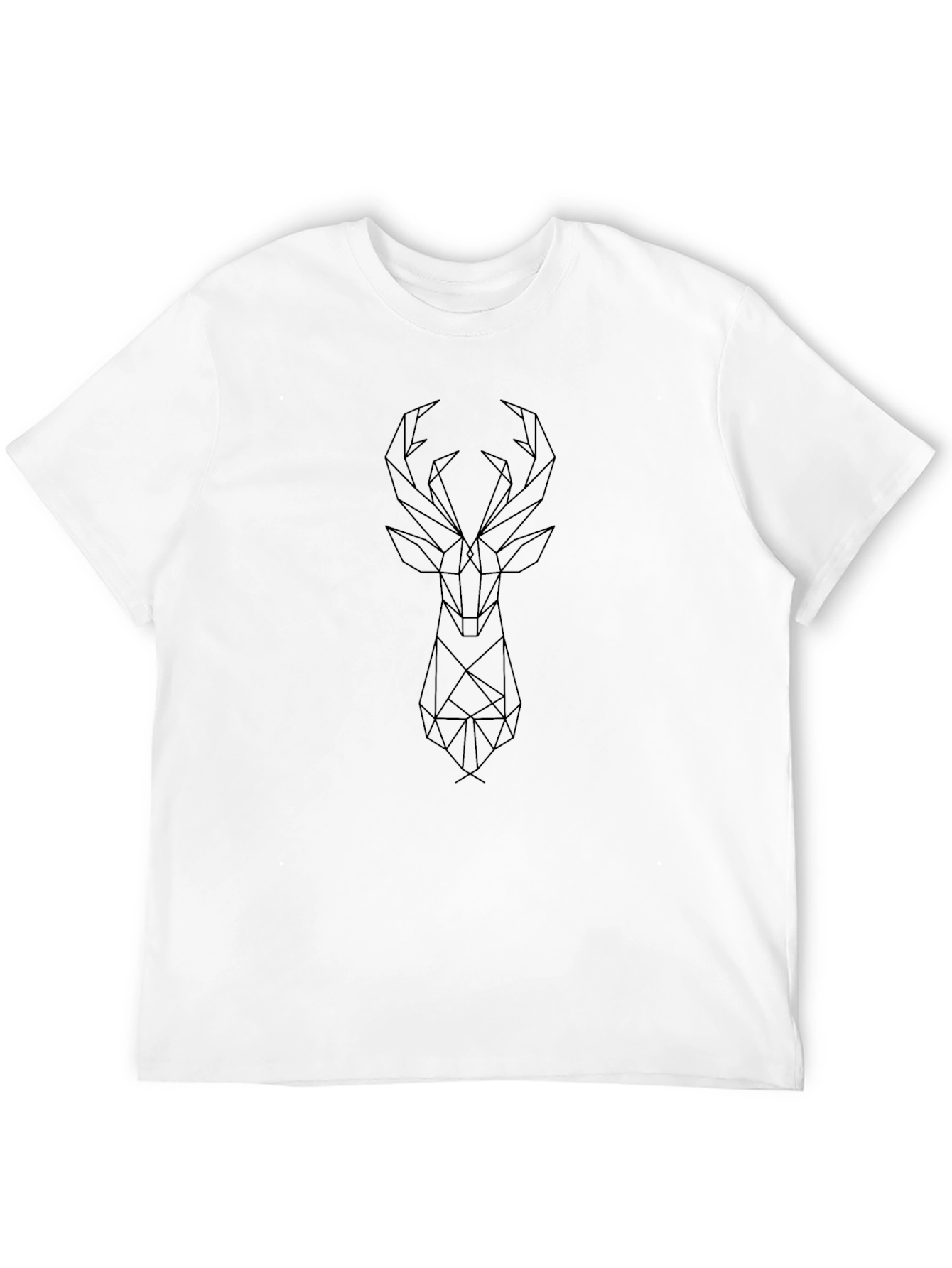 Geometric Deer Graphic Tee - Modern Menswear