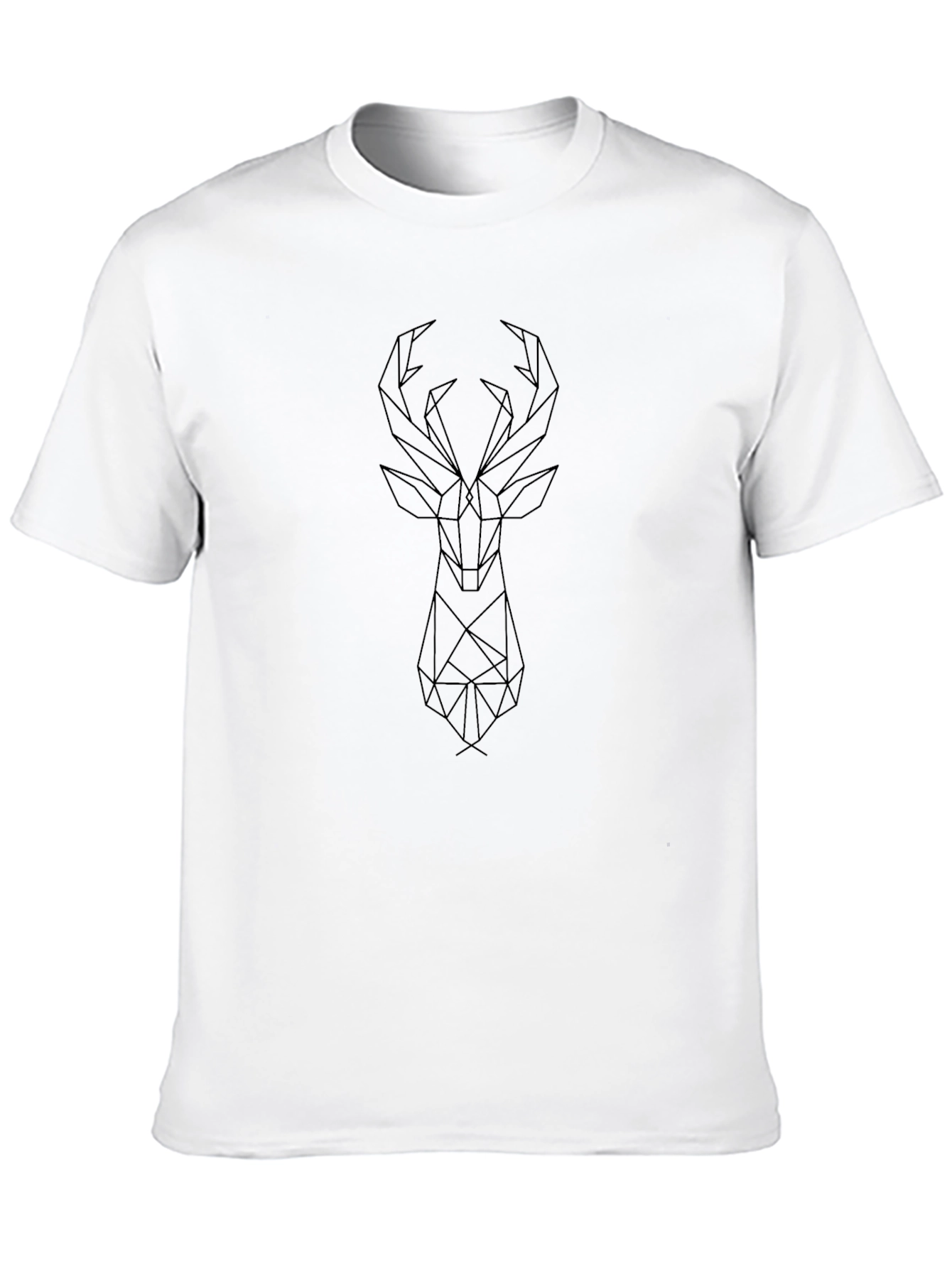 Geometric Deer Graphic Tee - Modern Menswear