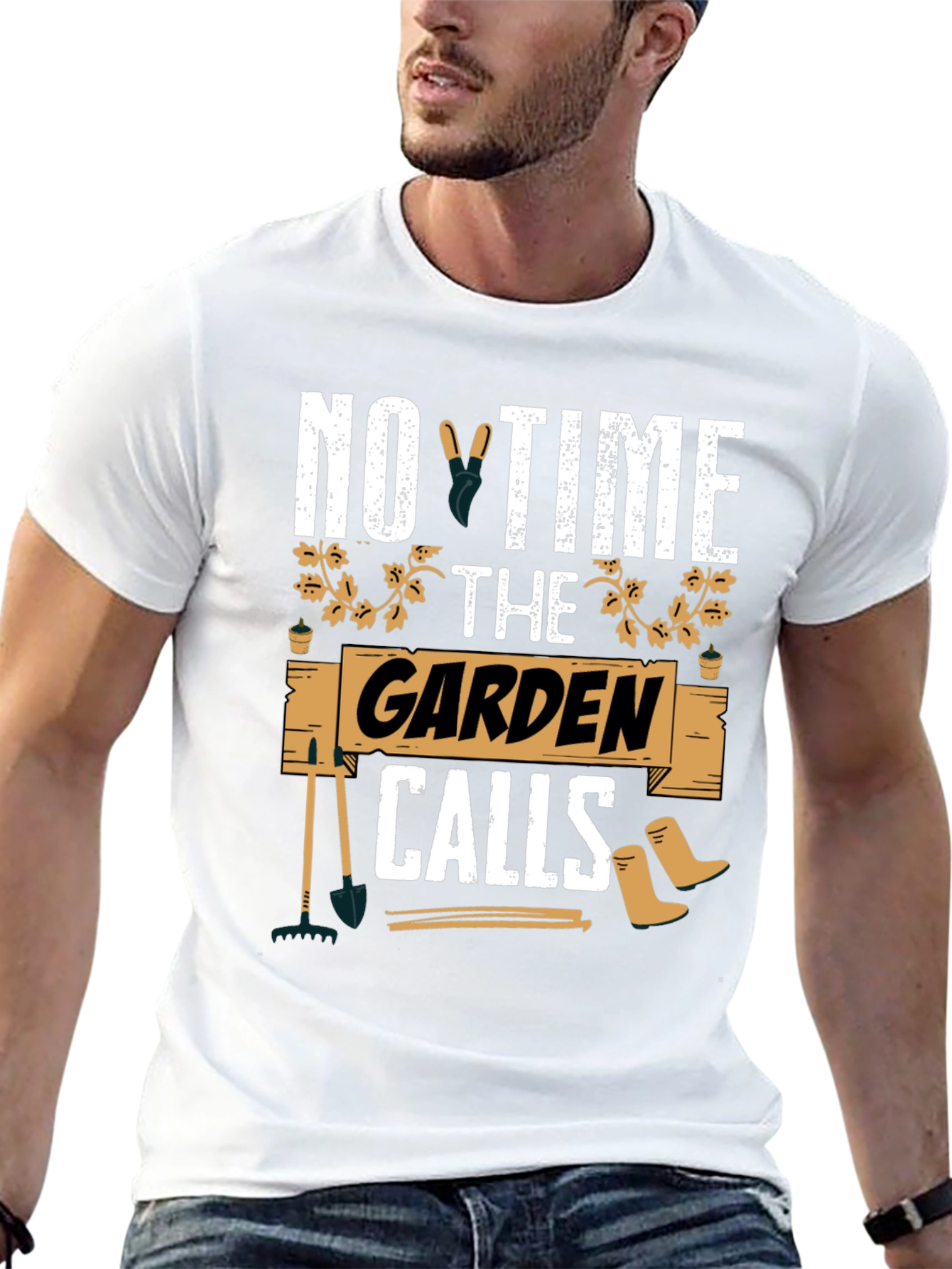 Gardening Enthusiast T-Shirt: No Time The Garden Calls