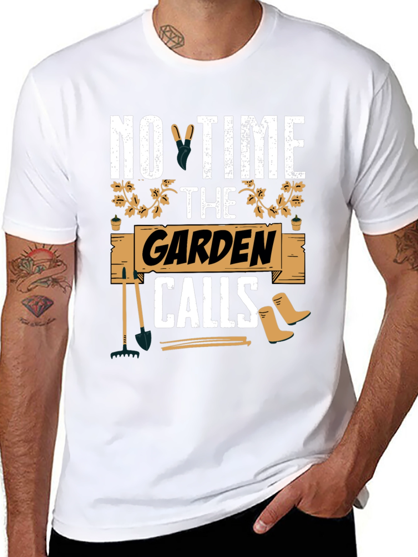 Gardening Enthusiast T-Shirt: No Time The Garden Calls