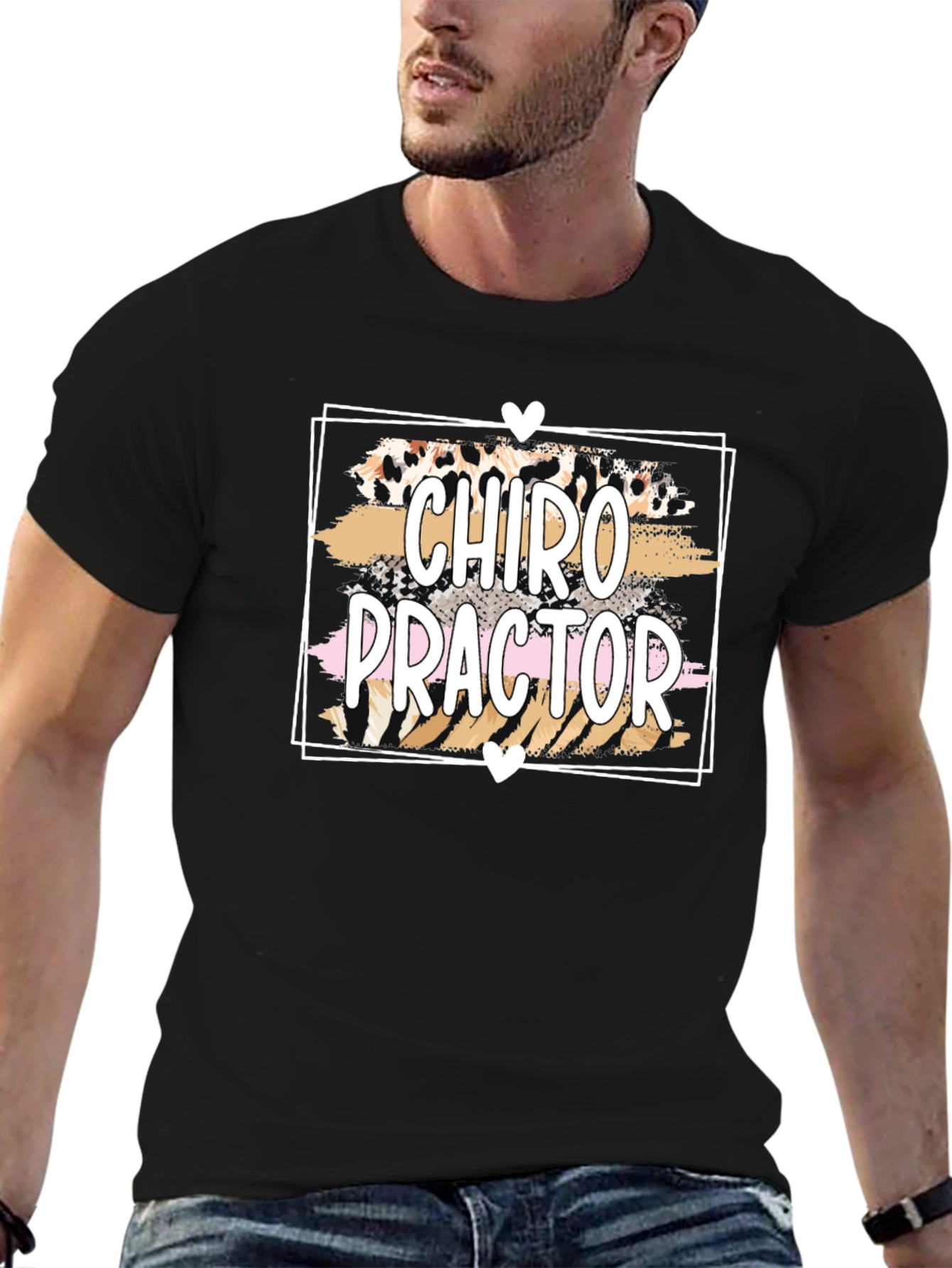Chiropractor T-Shirt - Leopard Print Design