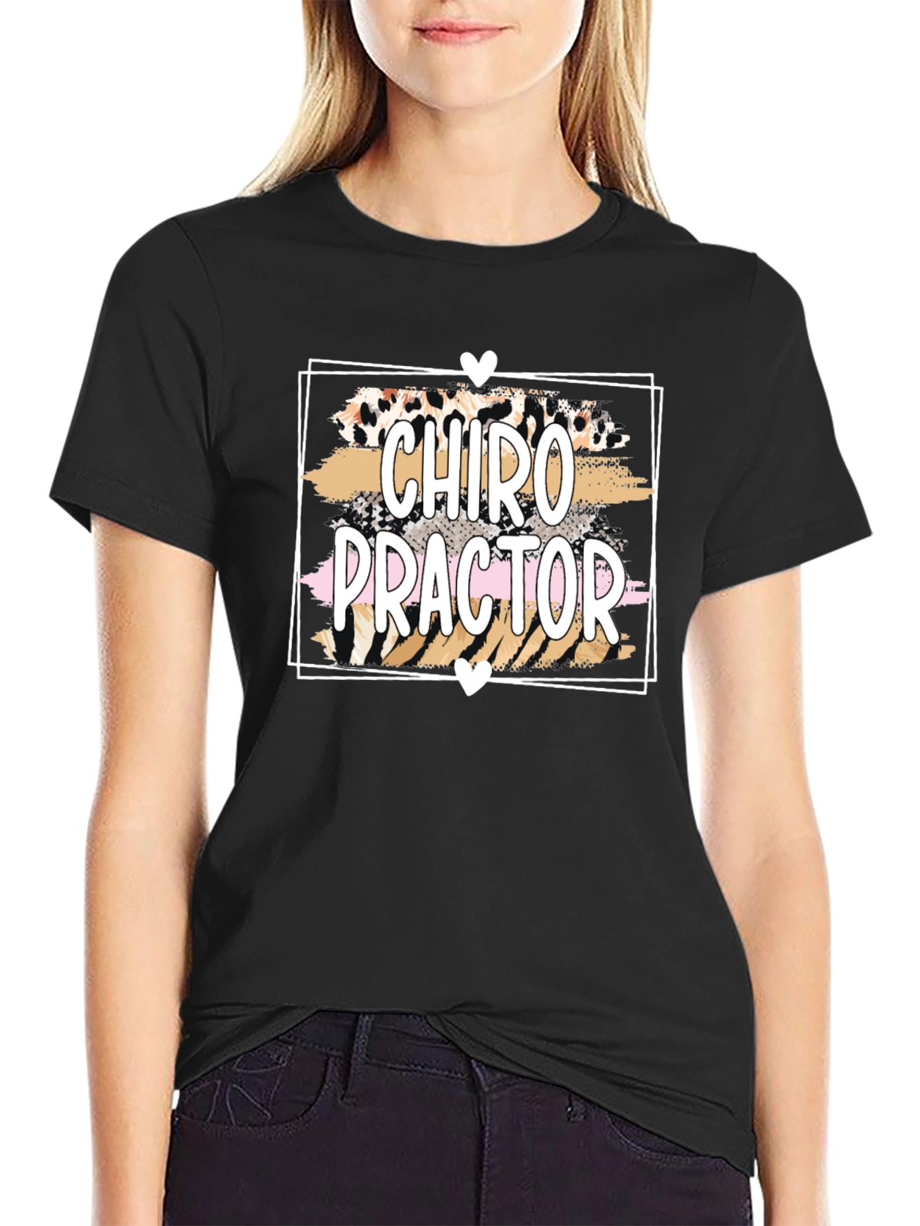 Chiropractor T-Shirt - Leopard Print Design