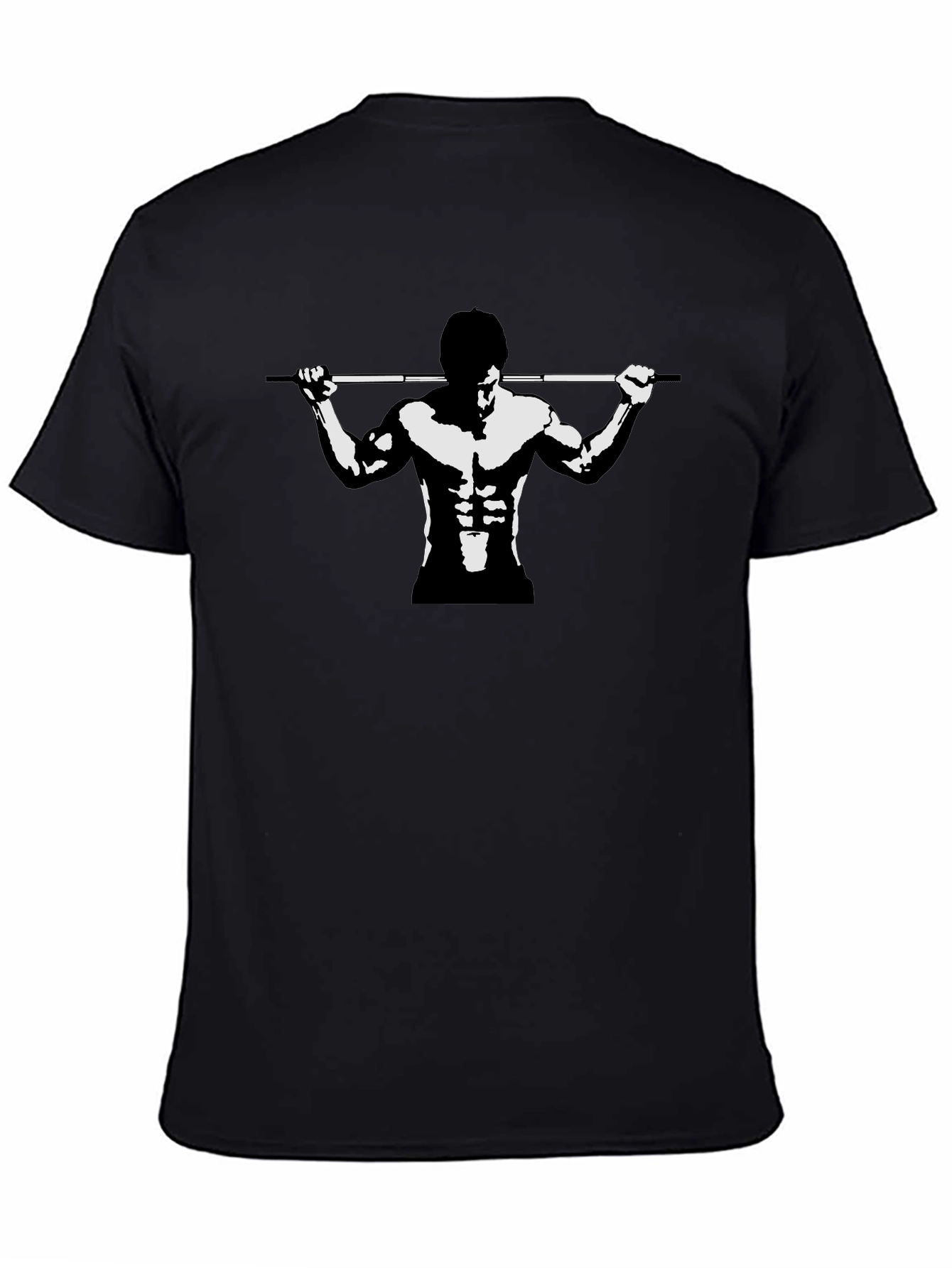 Black Graphic Tee - Gym Bodybuilder Design