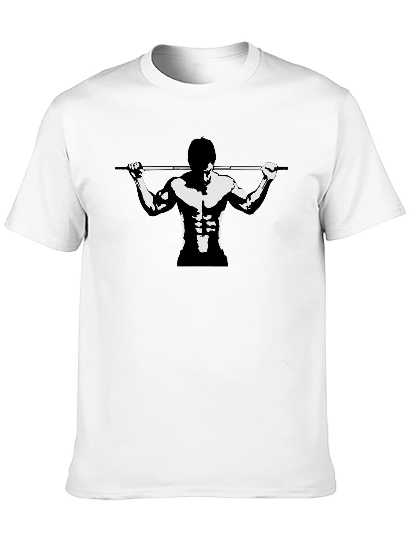Black Graphic Tee - Gym Bodybuilder Design