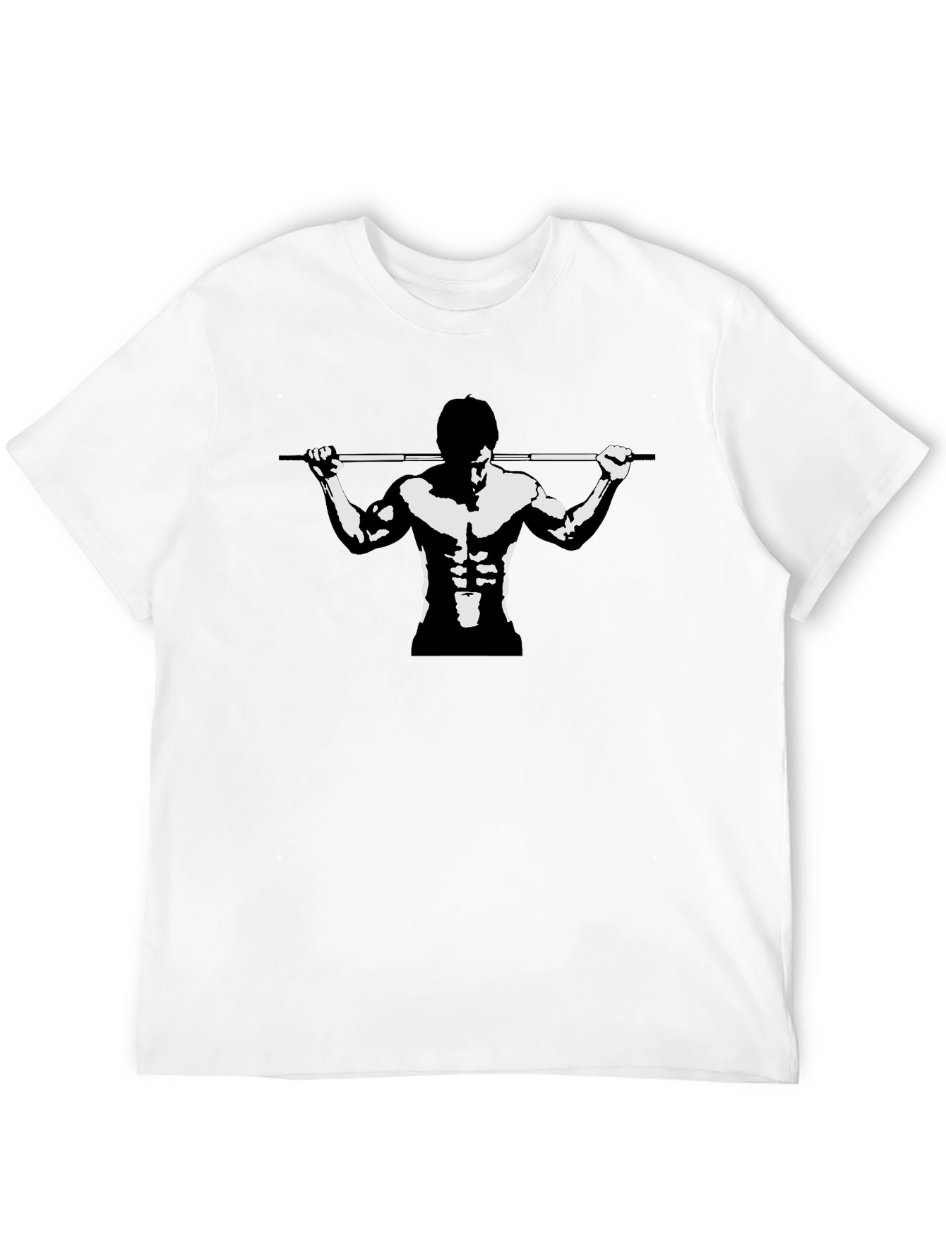 Black Graphic Tee - Gym Bodybuilder Design