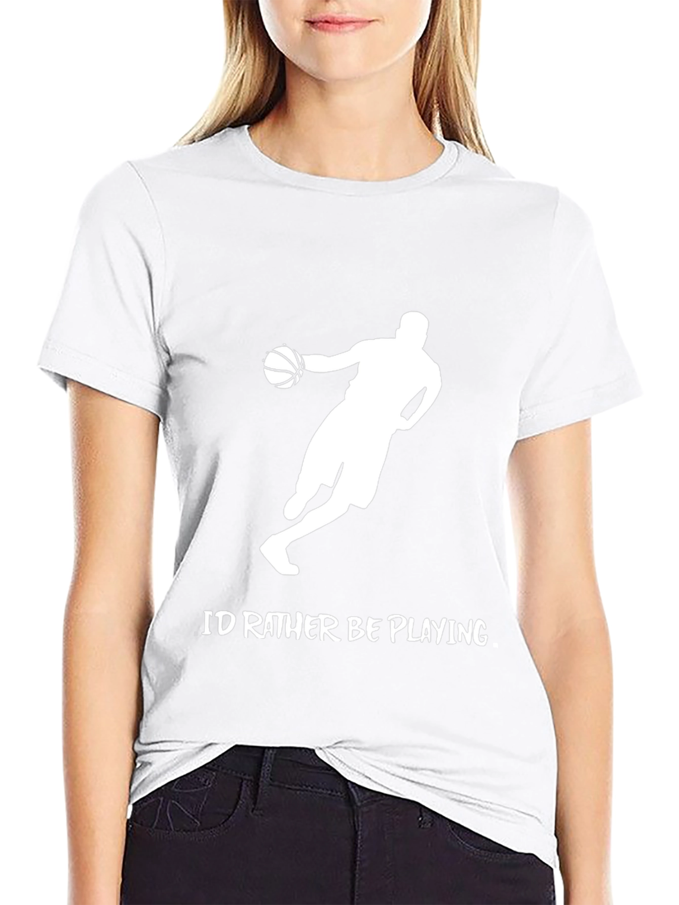 Basketball Player Graphic T-Shirt - Id Rather Be Playing